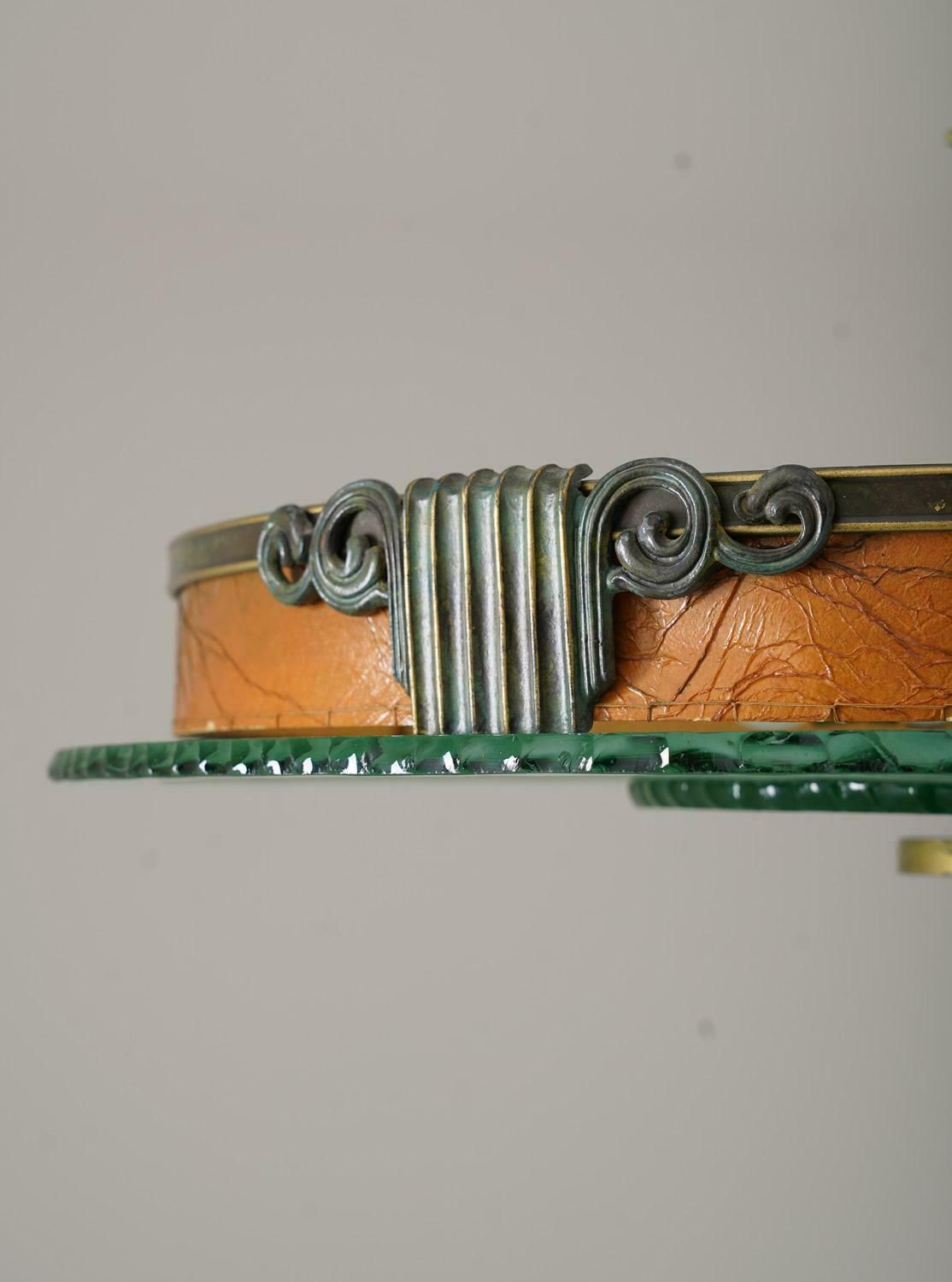 Swedish Grace Pendant In Glass And Patinated Brass photo vinterior