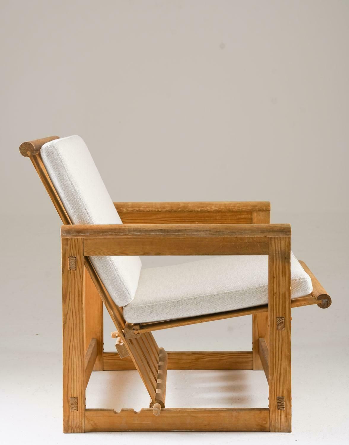 Scandinavian Lounge Chair In Pine, Model "Trybo" By Edvin Helseth, 1960s photo furniture