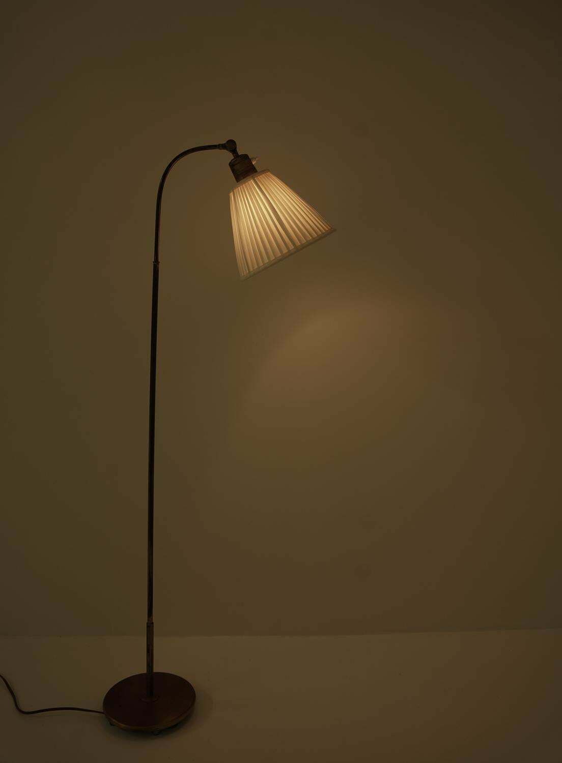 Swedish Mid Century Floor Lamp In Brass By Nordiska Kompaniet photo buy