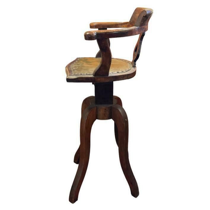Rare 19th Century Child's Barber Chair photo furniture