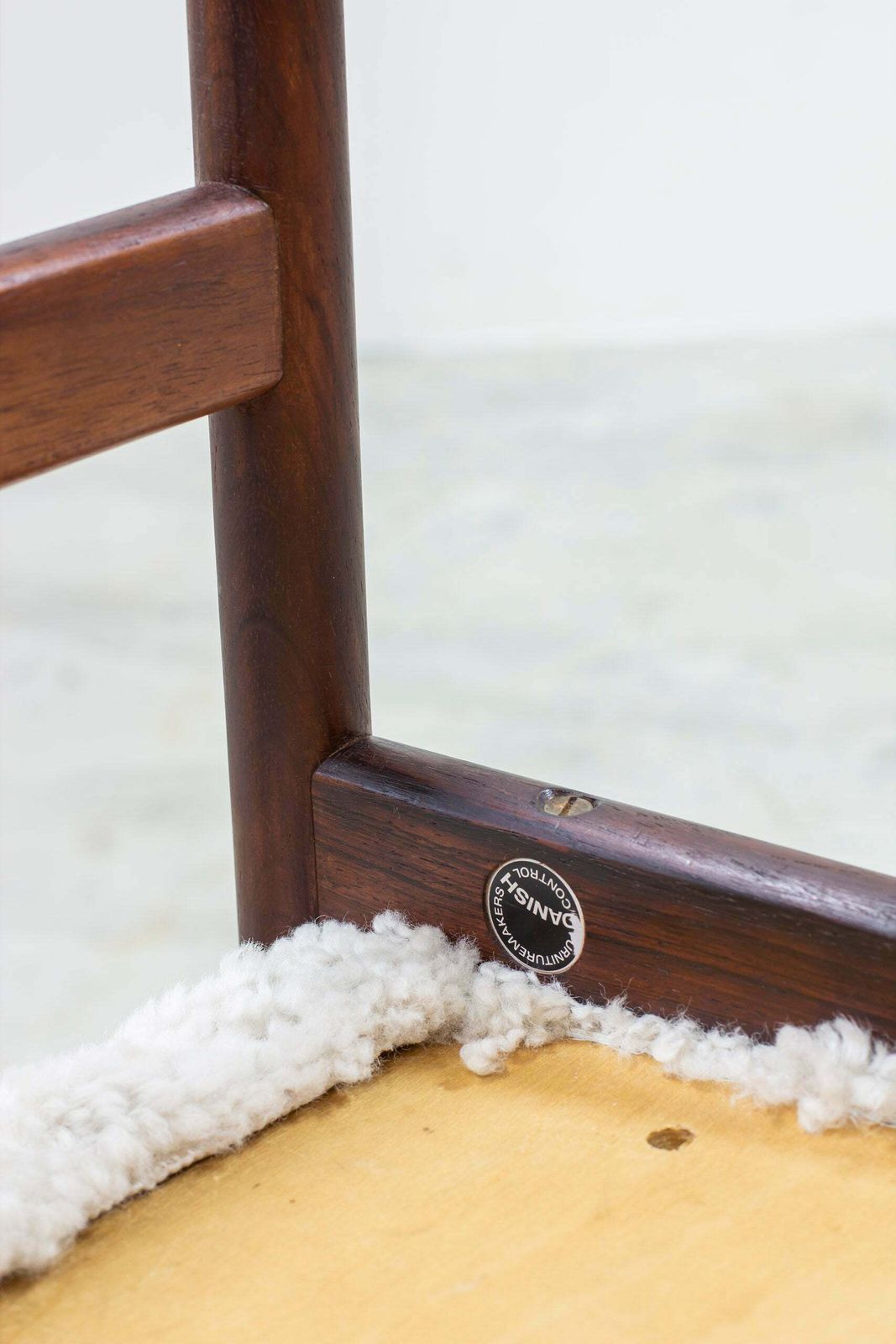 Pair Of Stools With Sheepskin By Hugo Frandsen photo buy