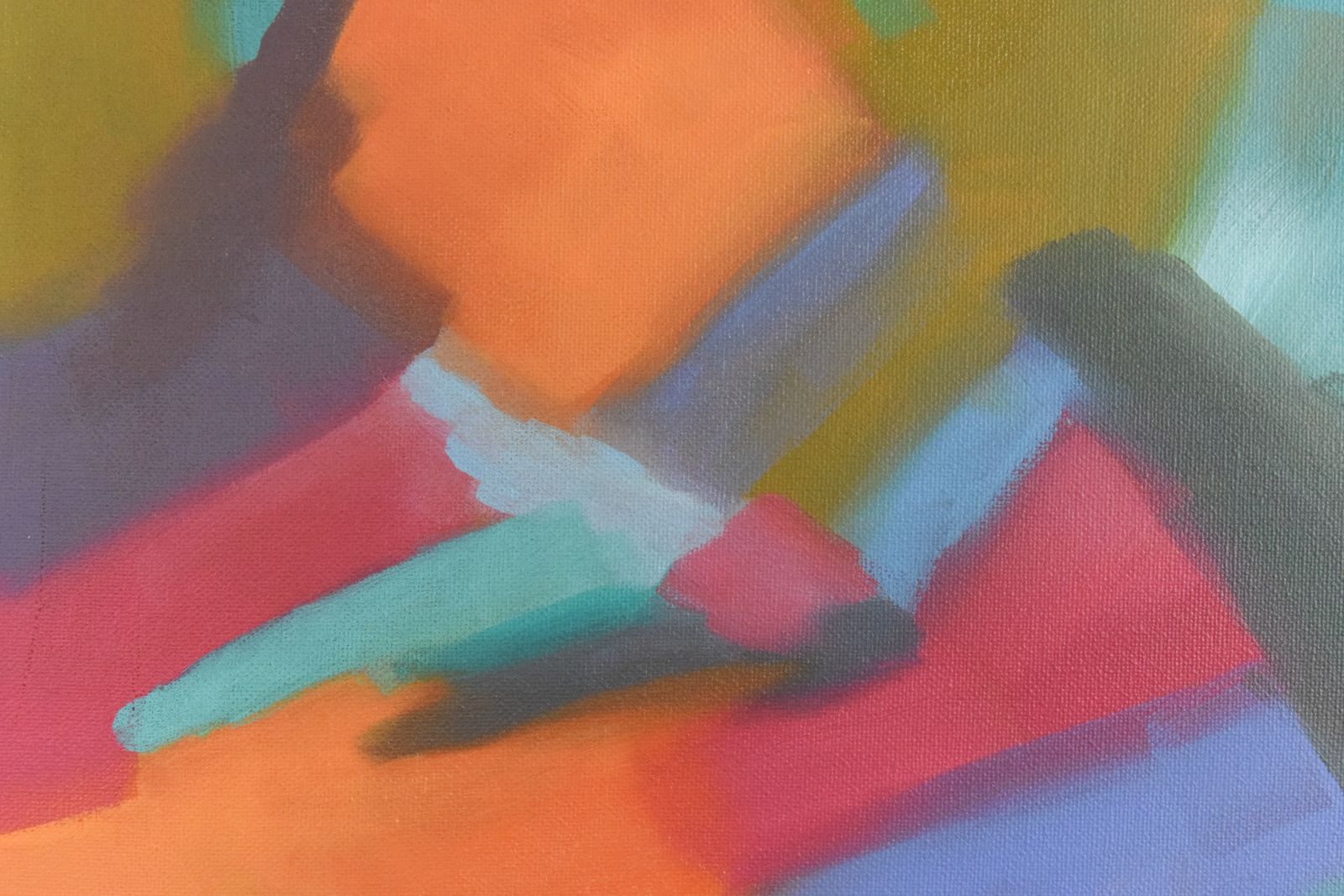 Contemporary Original Small Abstract Acrylic On Canvas Painting By Jim Ridout photo vinterior