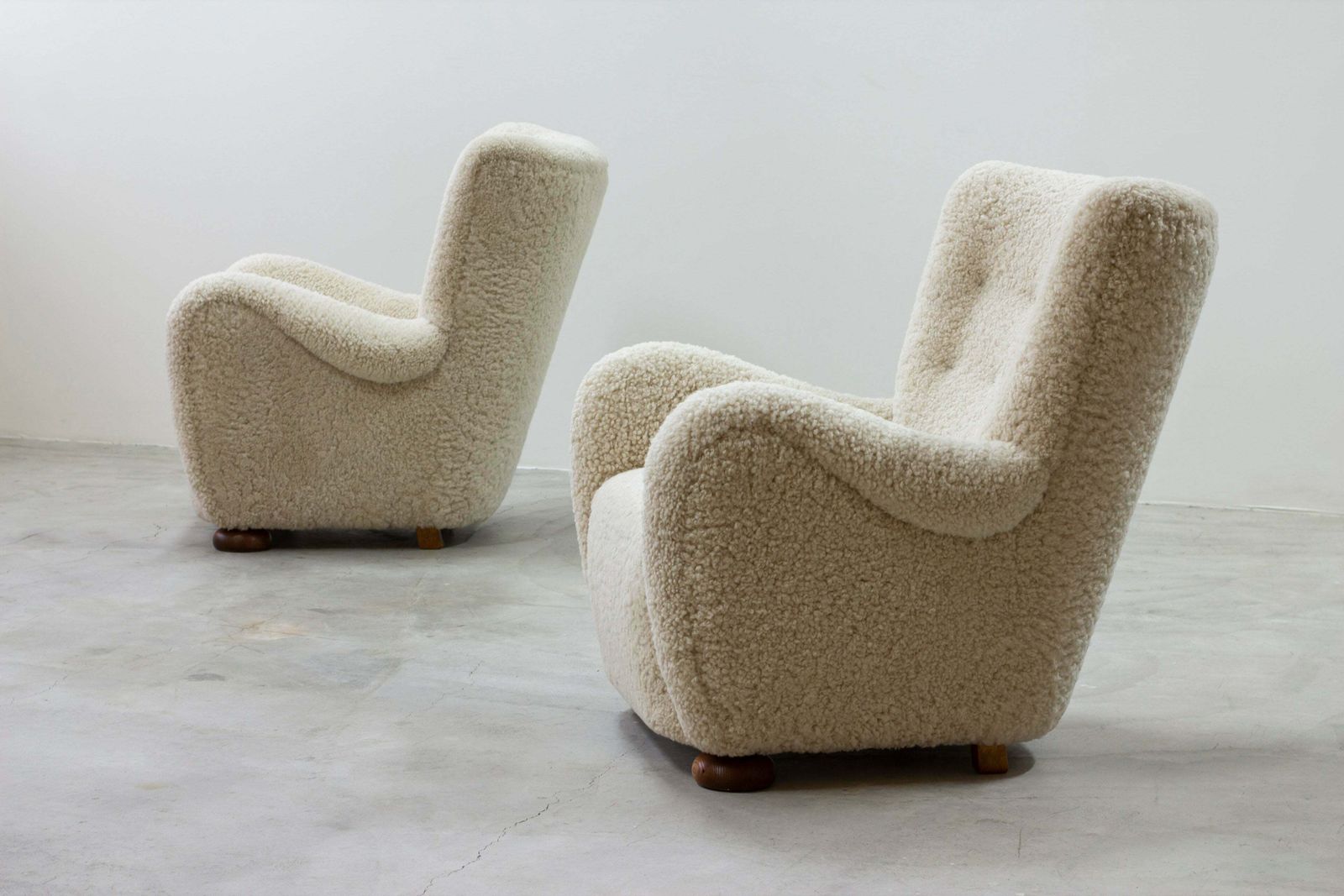 Furniture Pair Of Lounge Chairs In The Manner Of Blomstedt photo