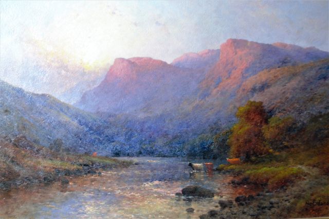Alfred De Breanski Jr [1877 1957] Oil On Canvas Of Cader Idris, Wales photo Art