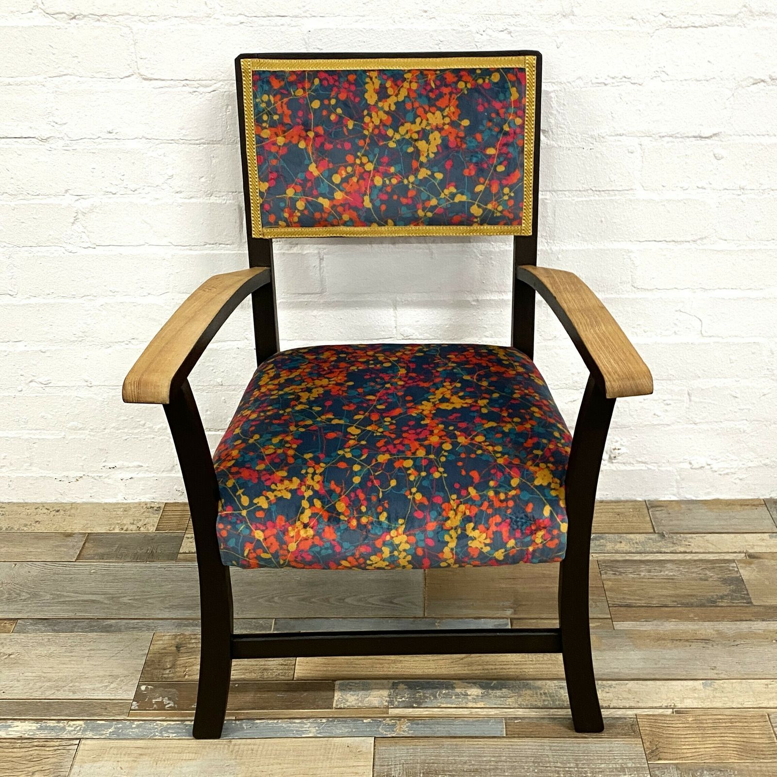 Mid Century Childs Armchair In Clarissa Hulse Velvet photo vintage