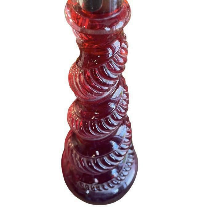 19th Century French Pressed Glass And Bronze Candle Stick photo furniture