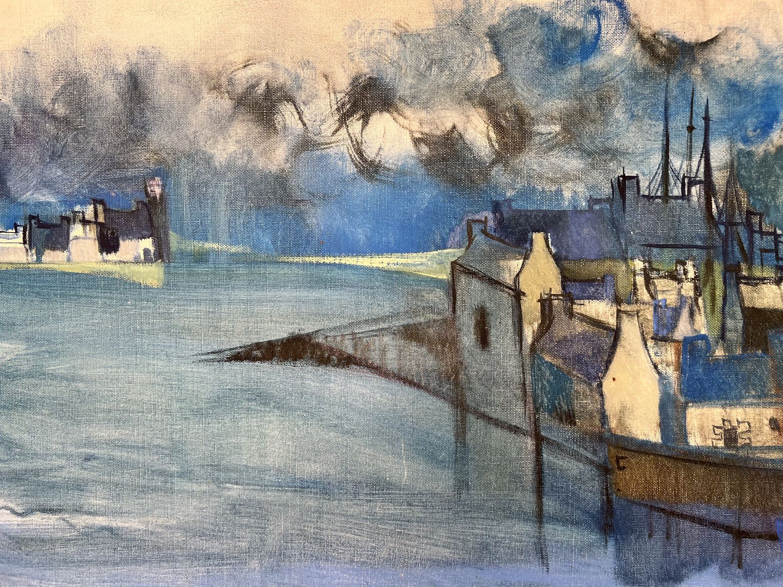 Island In Brittany, Oil On Canvas Landscape Painting photo 748.0