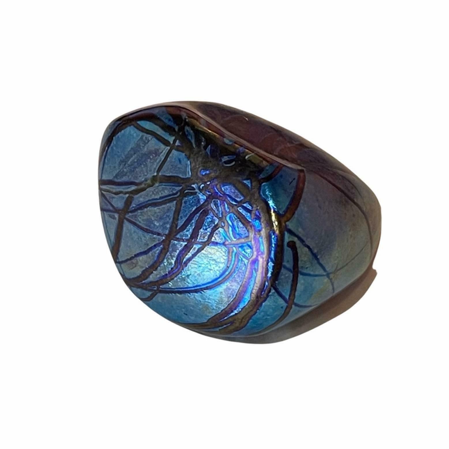 Siddy Langley Art Glass Paperweight, Signed And Dated 1999