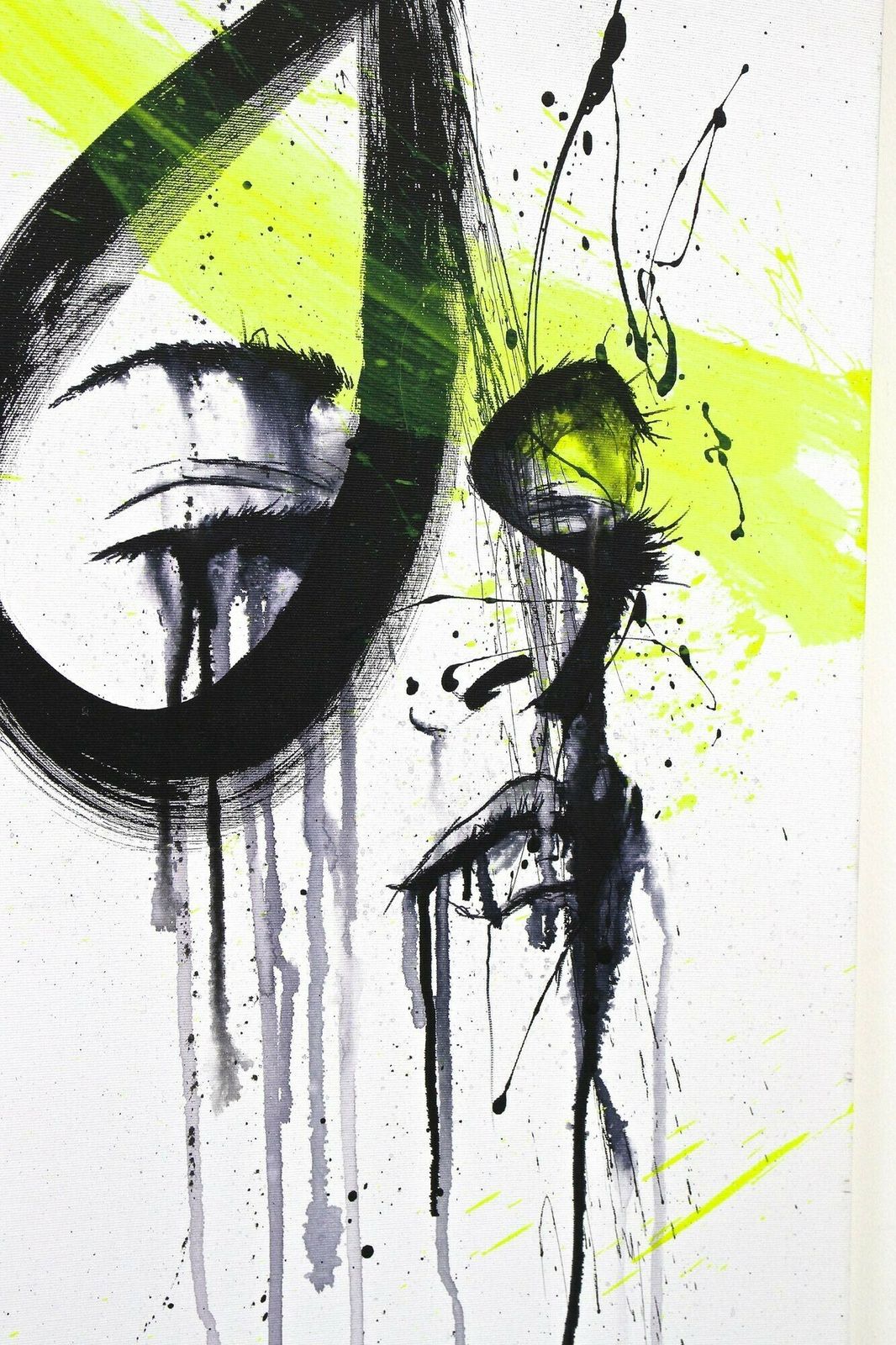 Three Part Painting "Eve & The Snake" By Ms, Acryl On Canvas, Austria 2024 photo buy