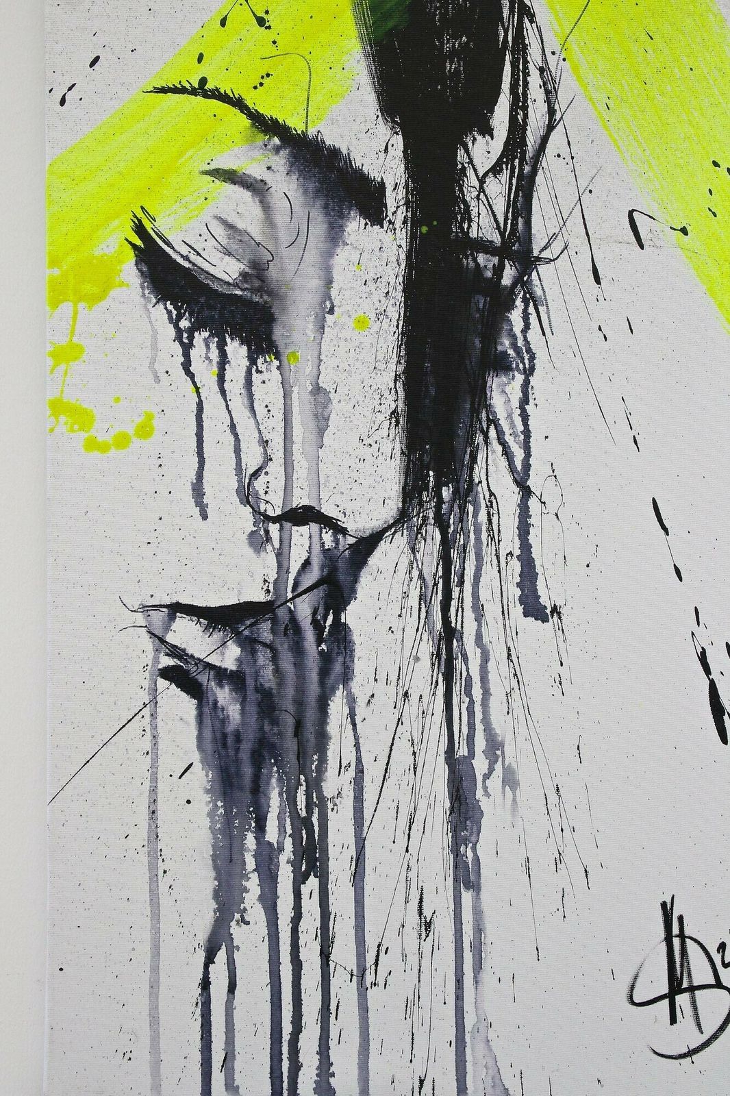 Art Three Part Painting "Eve & The Snake" By Ms, Acryl On Canvas, Austria 2024 photo