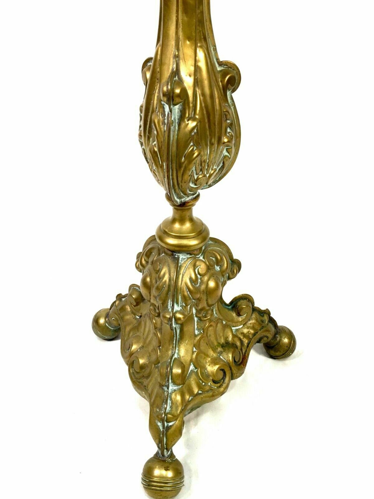 photo for sale Antique Large Floor Standing Brass Jardiniere / Plant Pot / Planter C.1900