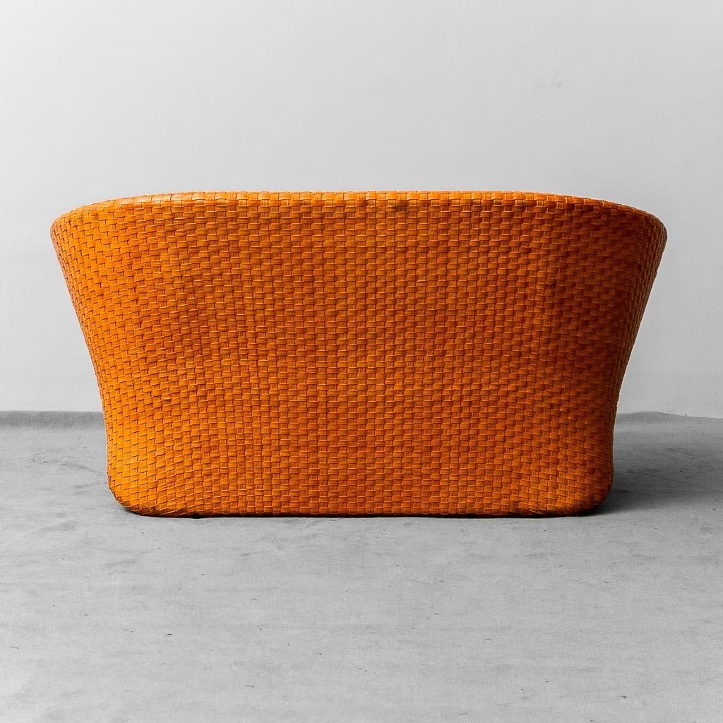 2 Seater Woven Sofa By Tito Angoli 90s Vintage Modern Antiques photo Furniture