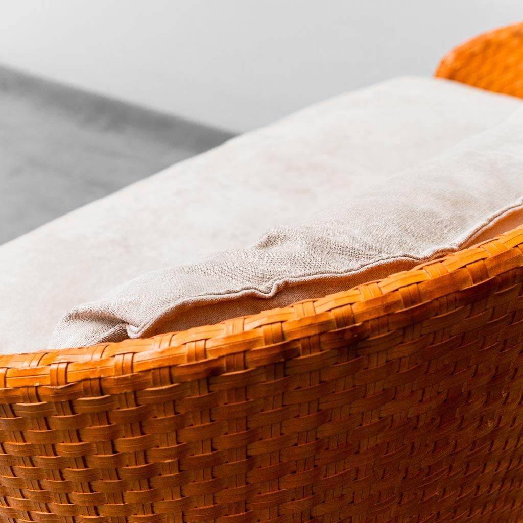 2 Seater Woven Sofa By Tito Angoli 90s Vintage Modern Antiques photo vintage
