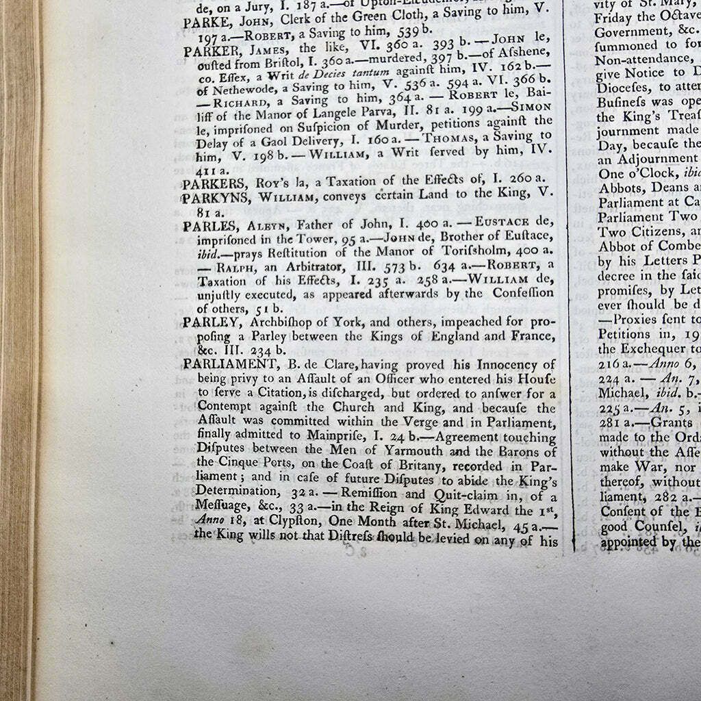 photo furniture Large Antique Reference Book, Index, Rolls Of Parliament, English, William IV
