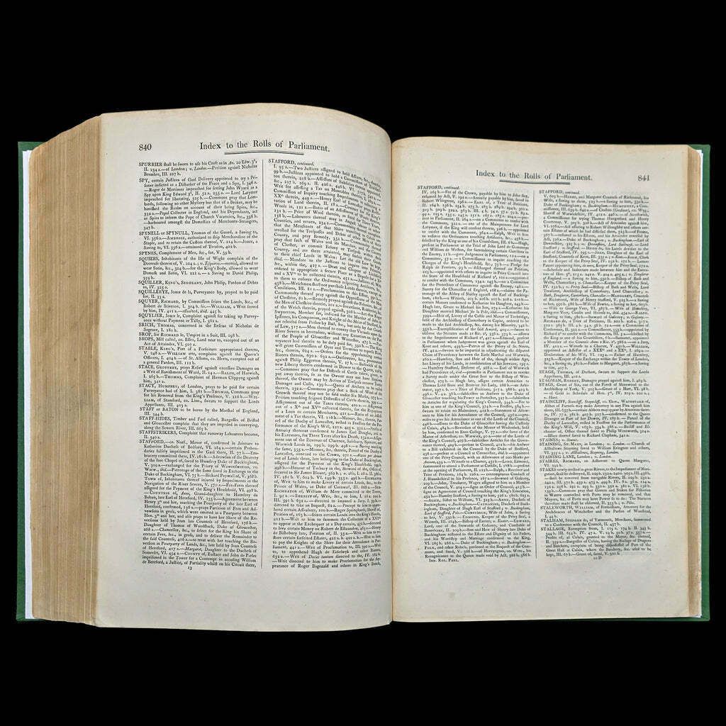 photo for sale Large Antique Reference Book, Index, Rolls Of Parliament, English, William IV