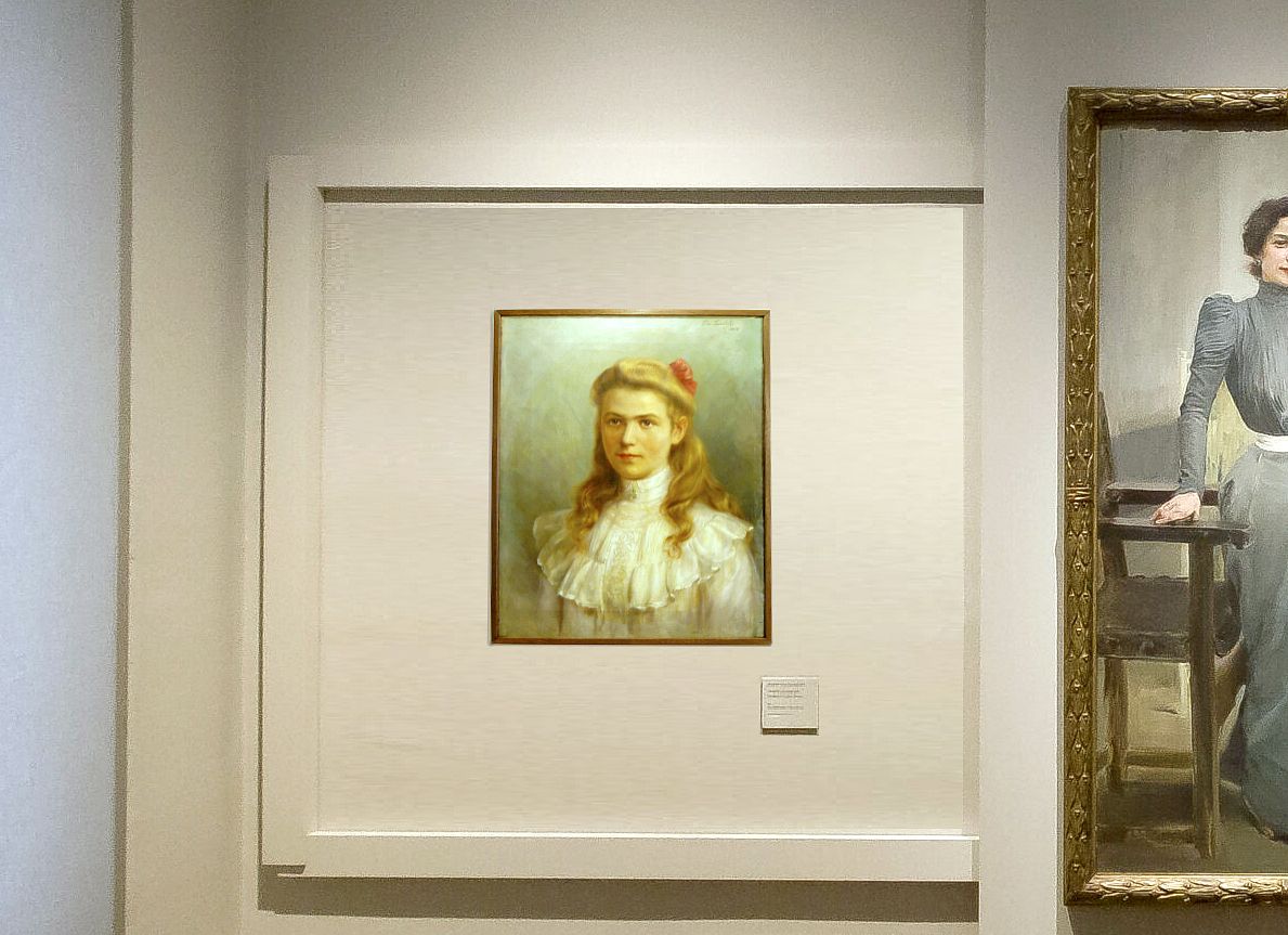 Else Luedecke / Oil On Canvas / Portrait Of Young Girl 20th Century photo vinterior