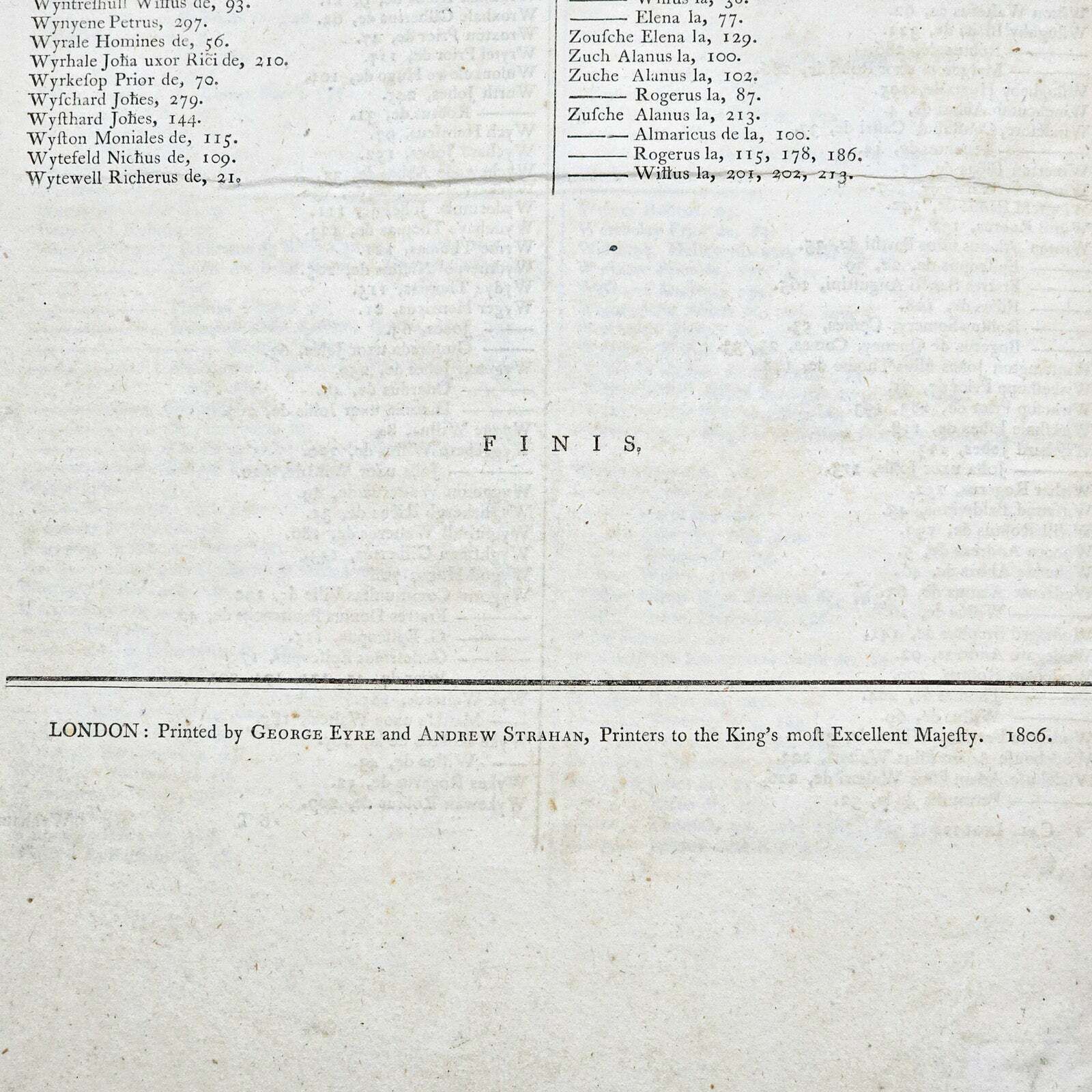 245.0 Antique Reference Book, Calendarium Inquisitionum Post Mortem, Latin, Georgian photo