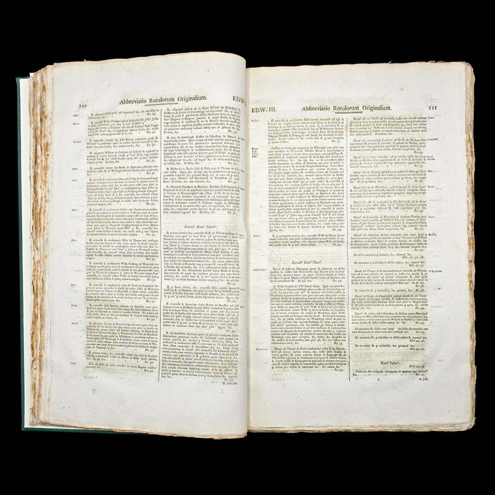 photo for sale 2 Vols Antique Reference Book Set, Rotulorum Originalium, Public Records, Latin