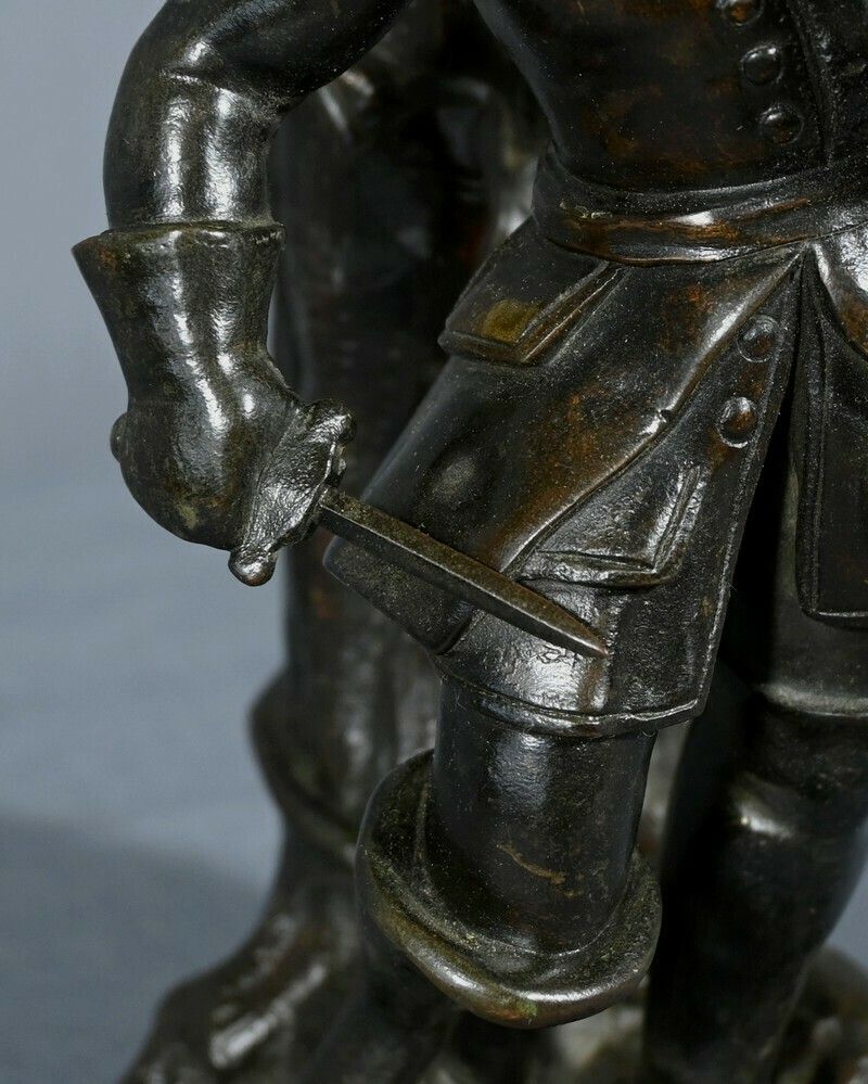 photo vintage Candelabra In Patinated Bronze – Late 19th Century