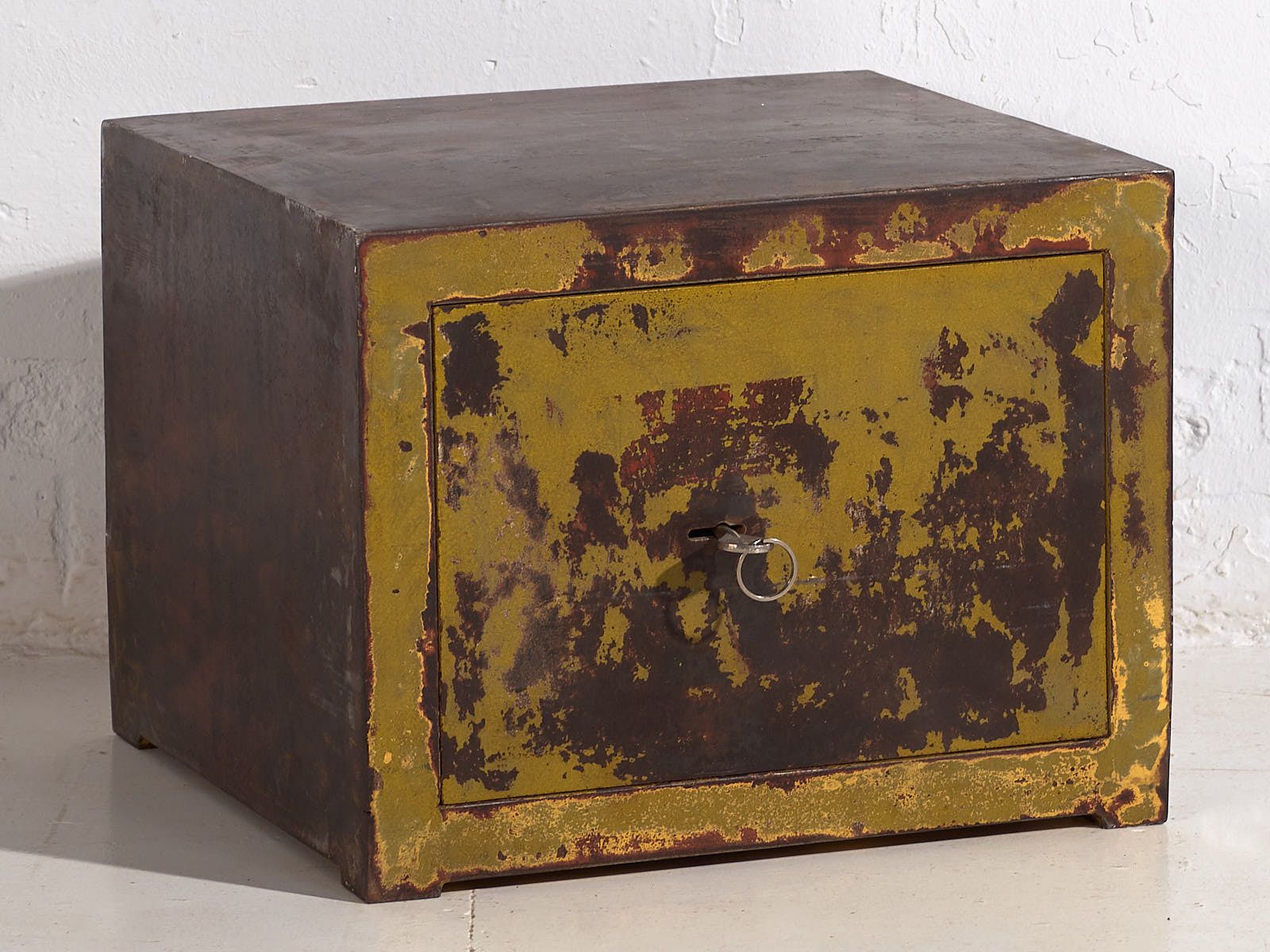 Antique Safe Box With Green Patina (C.1920) #4 photo furniture