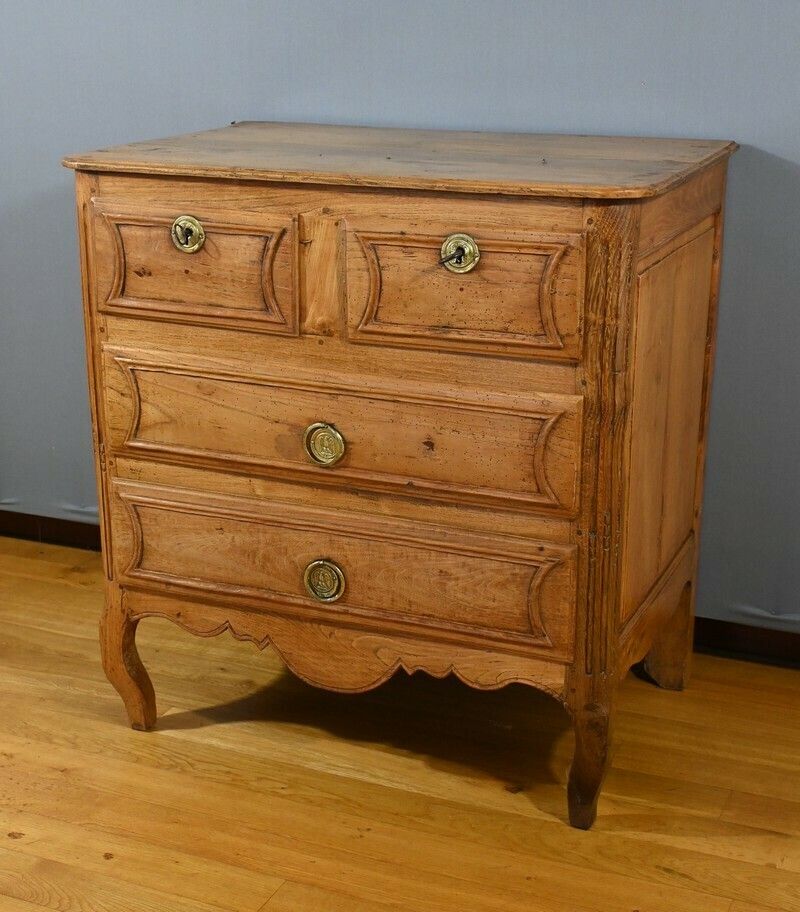 Small Ash Chest Of Drawers, Louis XIV/Louis XV Transition – Late 18th Century photo for sale