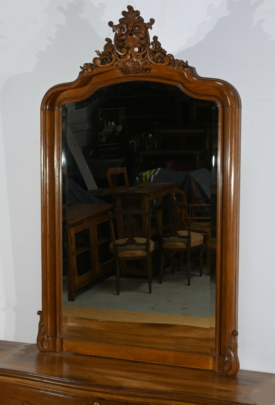 Oak Mirror, Louis XV Style – Late 19th Century photo for sale