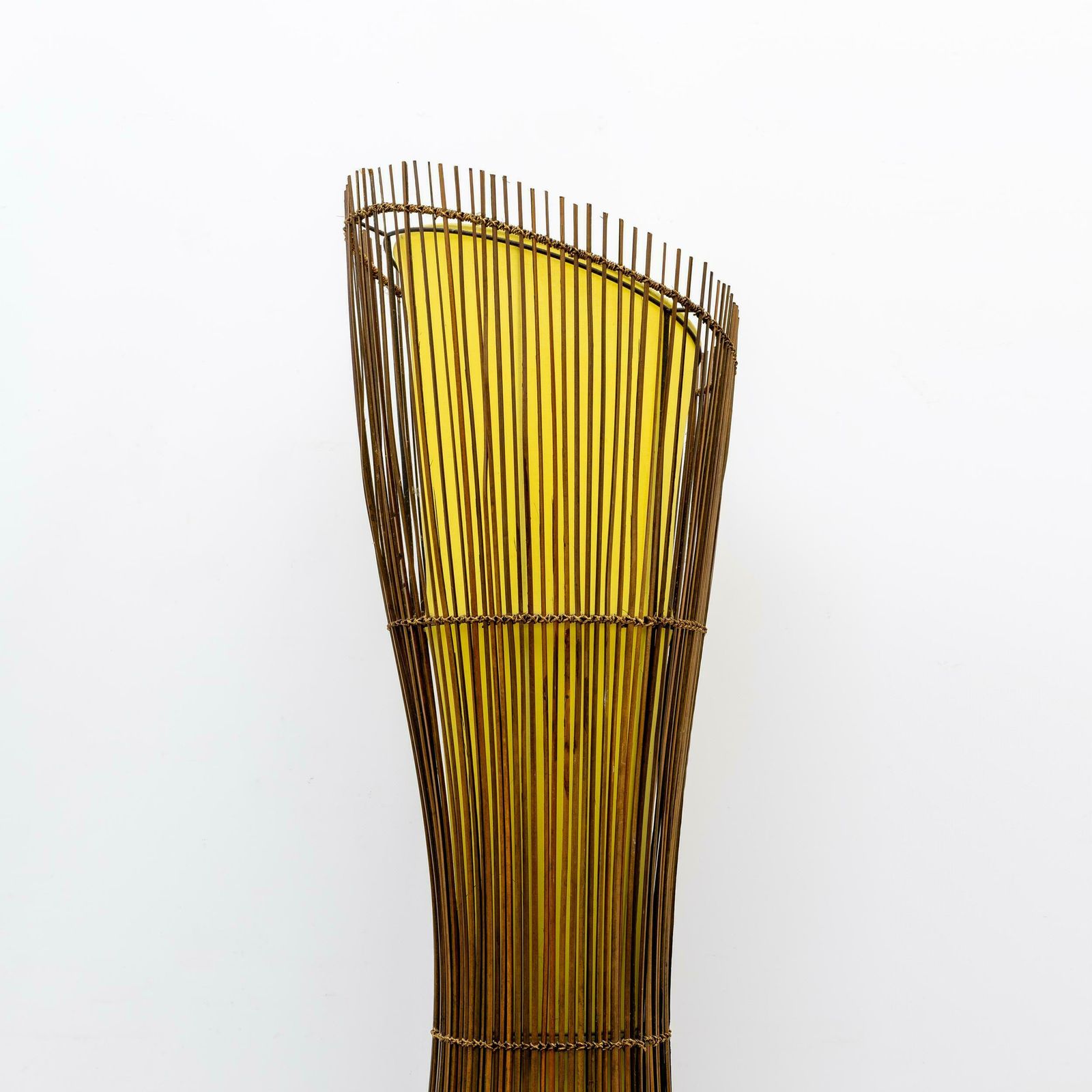 Organic Shaped Bamboo Floor Lamp "Kobe", France, 1980s photo vintage