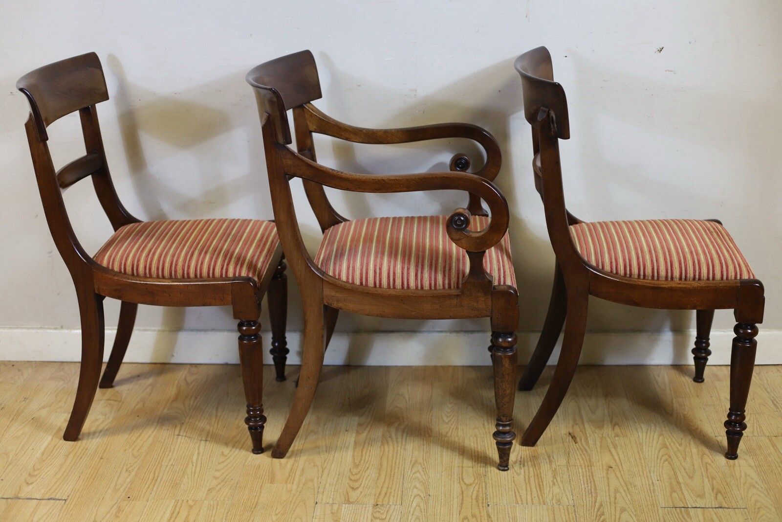 Lovely Set Of Six Bar Back Dining Chairs photo buy