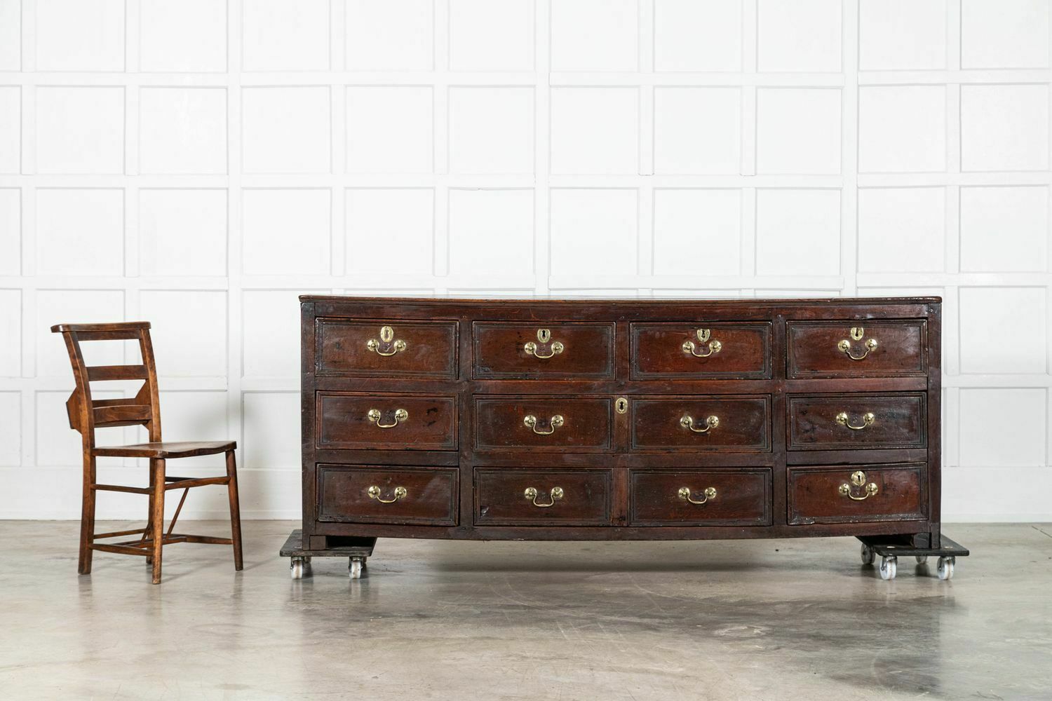 Large 18thc English Vernacular Oak Dresser Base / Counter photo for sale