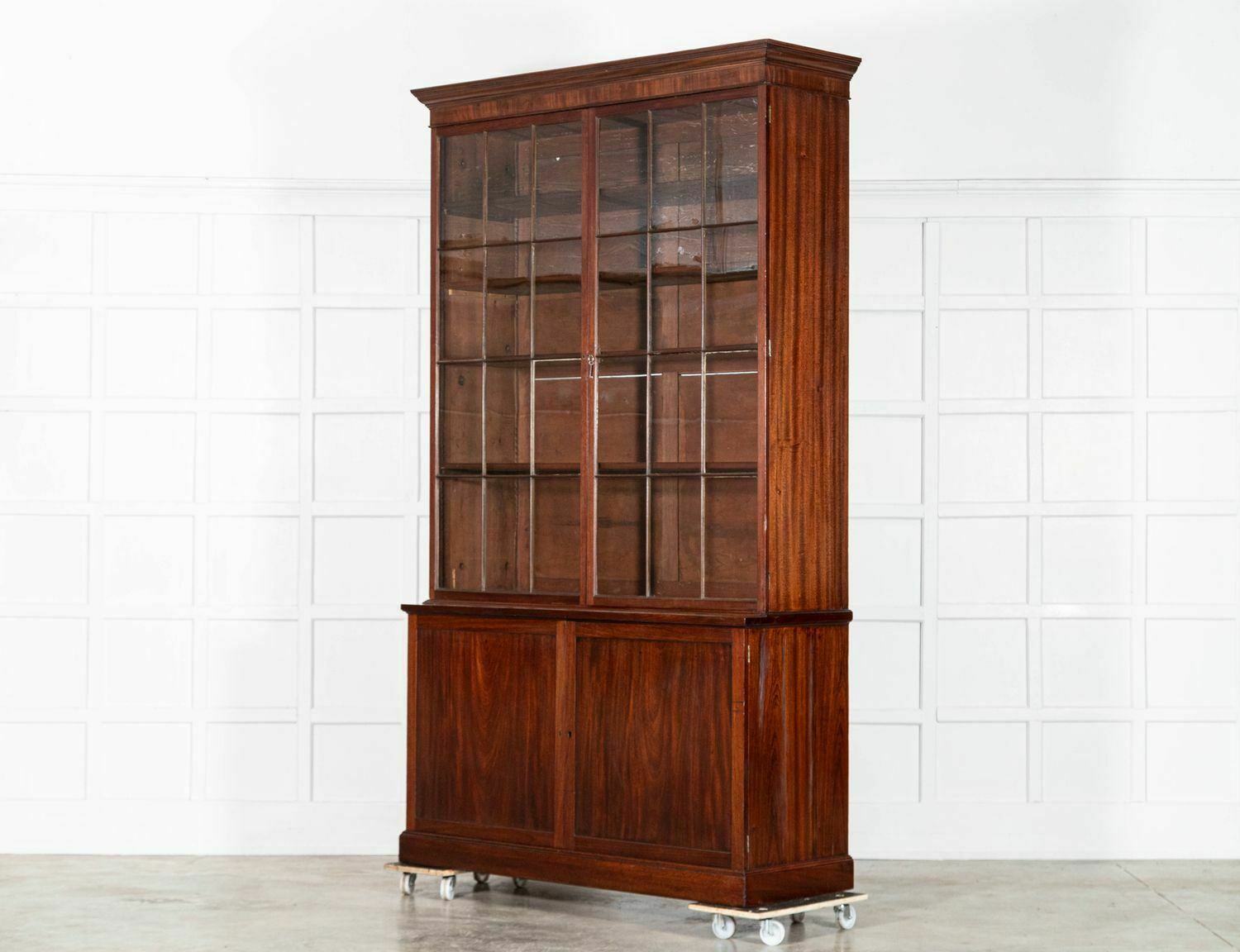 Monumental Irish Georgian Mahogany Glazed Bookcase photo 5722.0