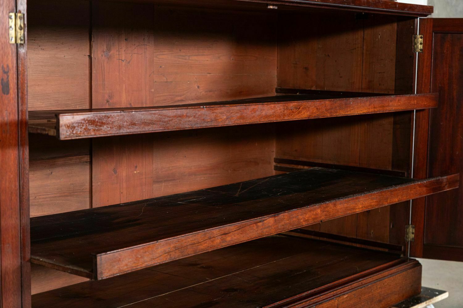 photo for sale Monumental Irish Georgian Mahogany Glazed Bookcase