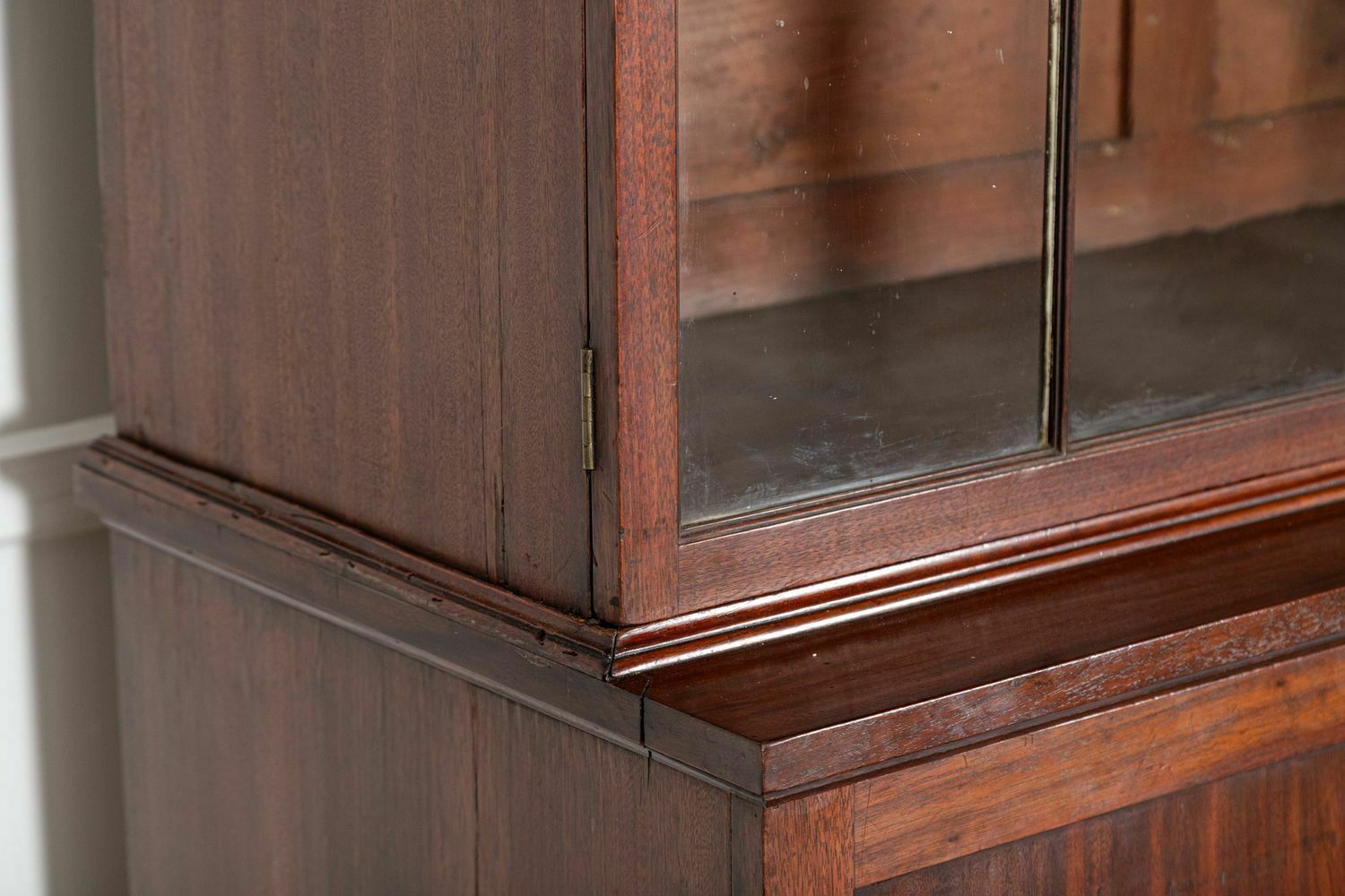 5722.0 Monumental Irish Georgian Mahogany Glazed Bookcase photo