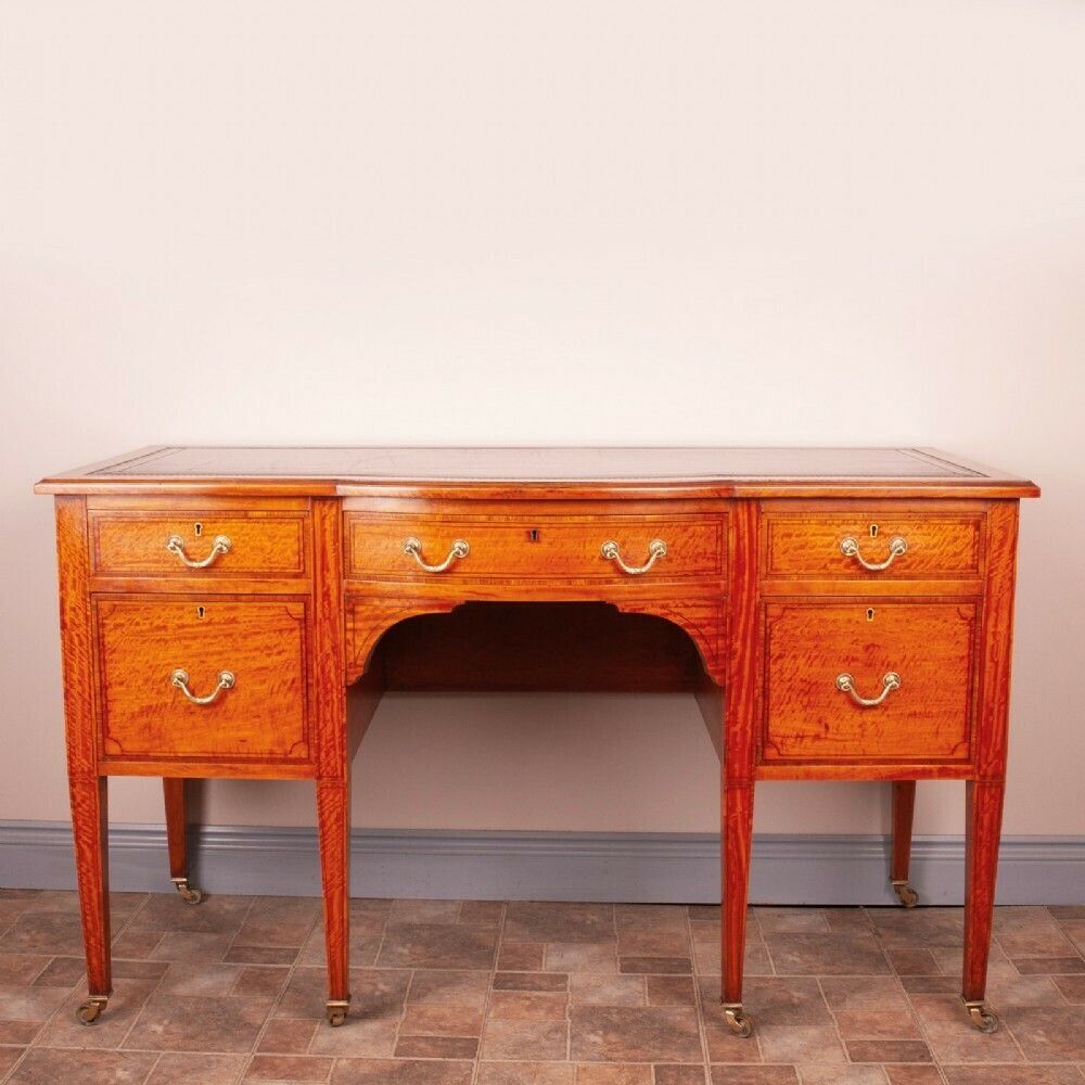 Good Quality Inlaid Satinwood Writing Desk photo furniture