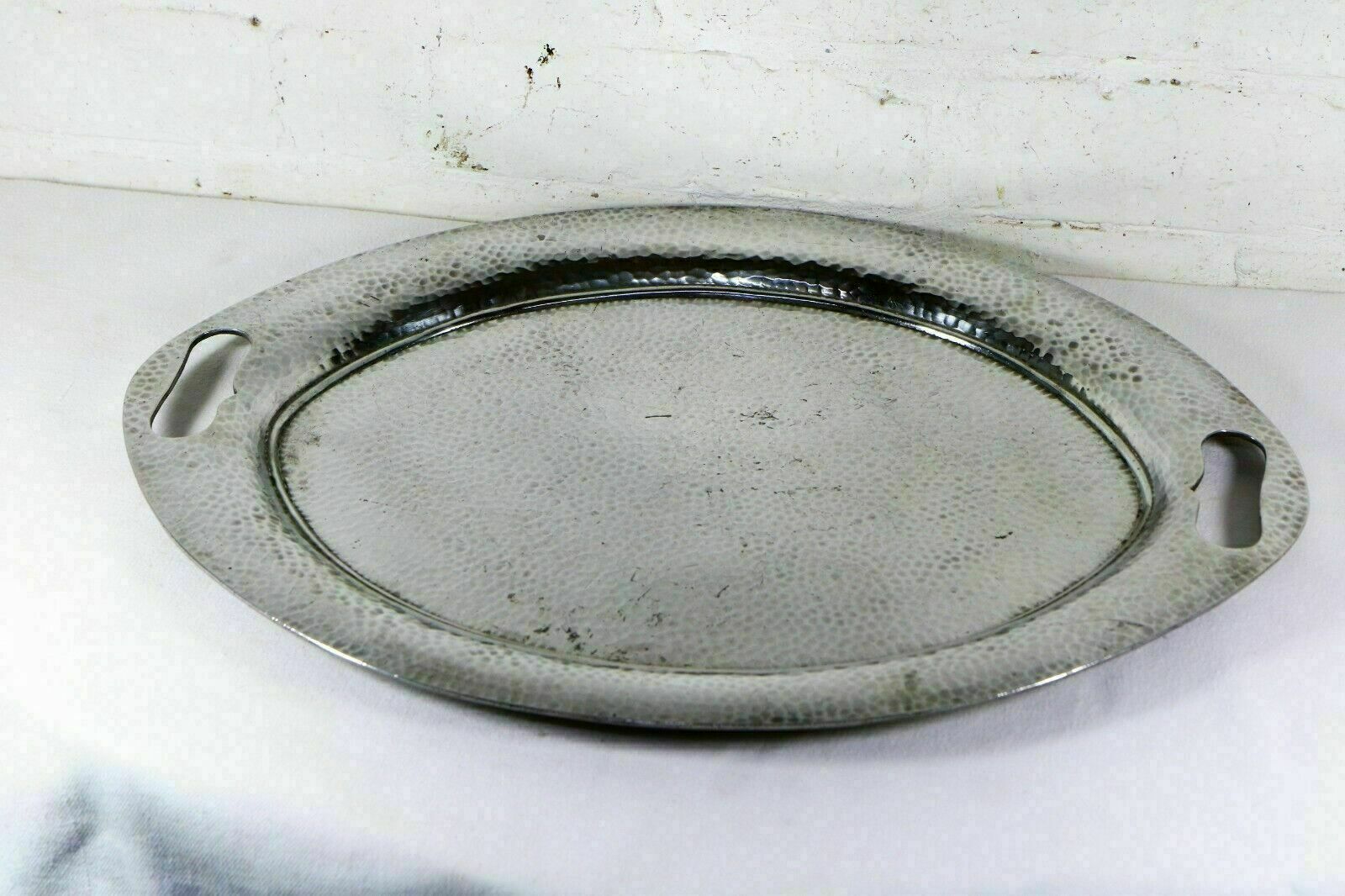 Arts And Crafts Pewter Antique Serving Tray English Pewter Circa 1910 photo furniture
