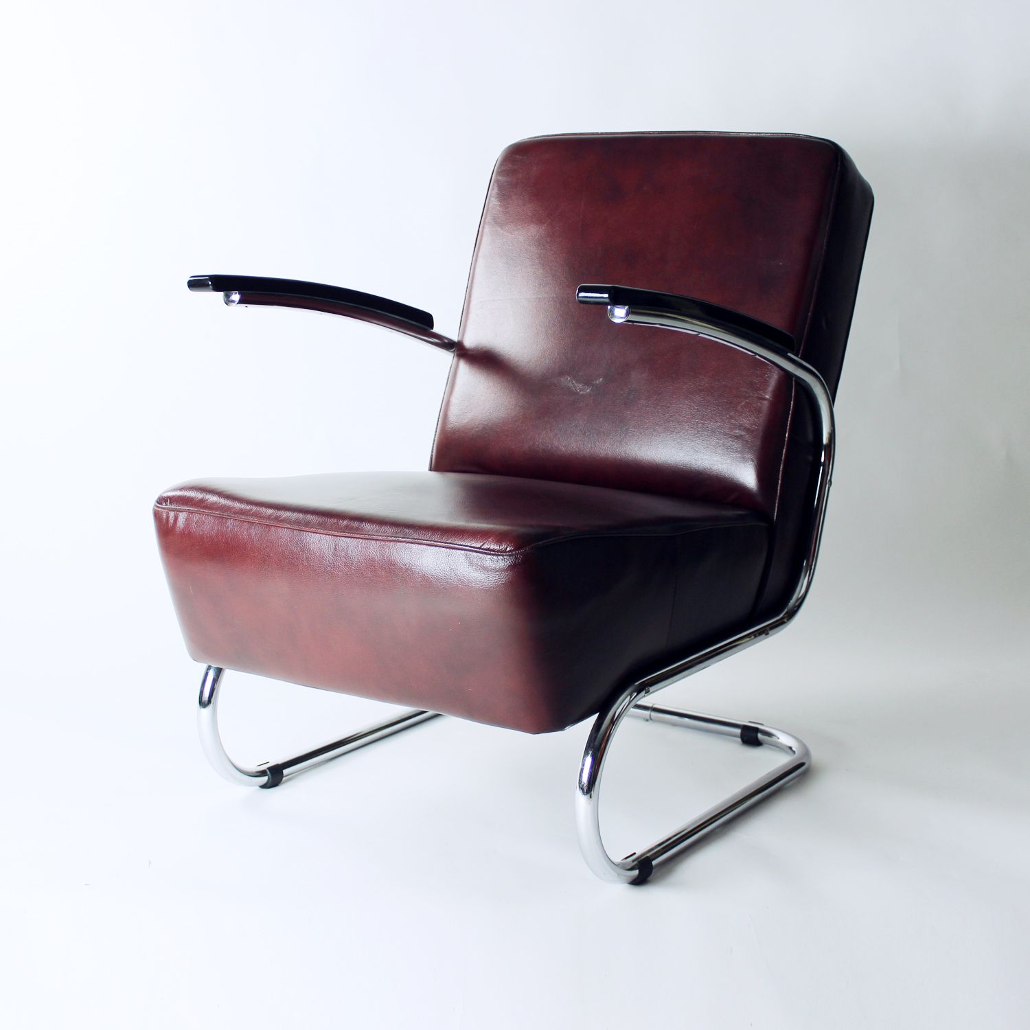 Bauhaus Armchair In Chrome & Leather, Czechoslovakia 1930s photo Furniture