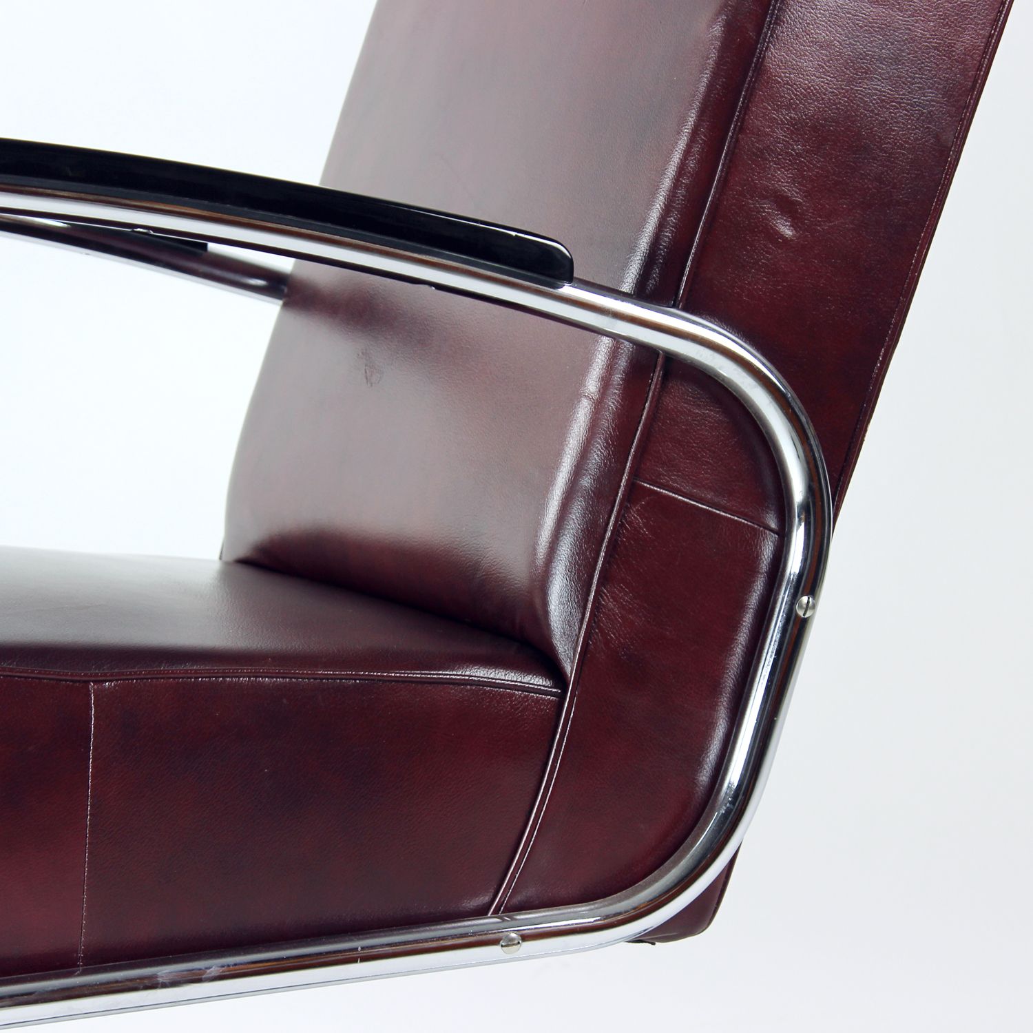 Bauhaus Armchair In Chrome & Leather, Czechoslovakia 1930s photo 1420.0