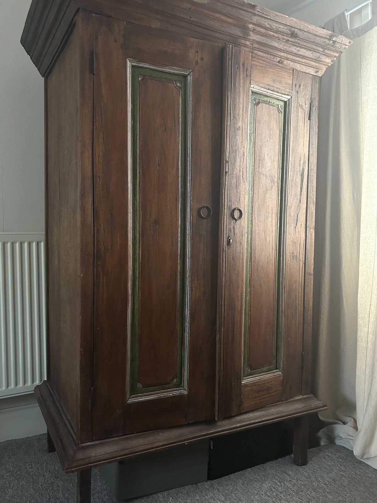 19th Century  Indian Colonial Teakwood Wardrobe photo 600.0