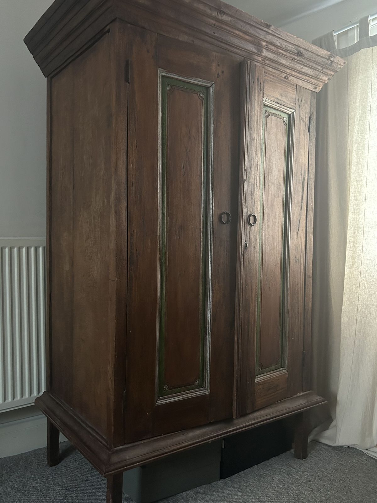 19th Century  Indian Colonial Teakwood Wardrobe photo buy