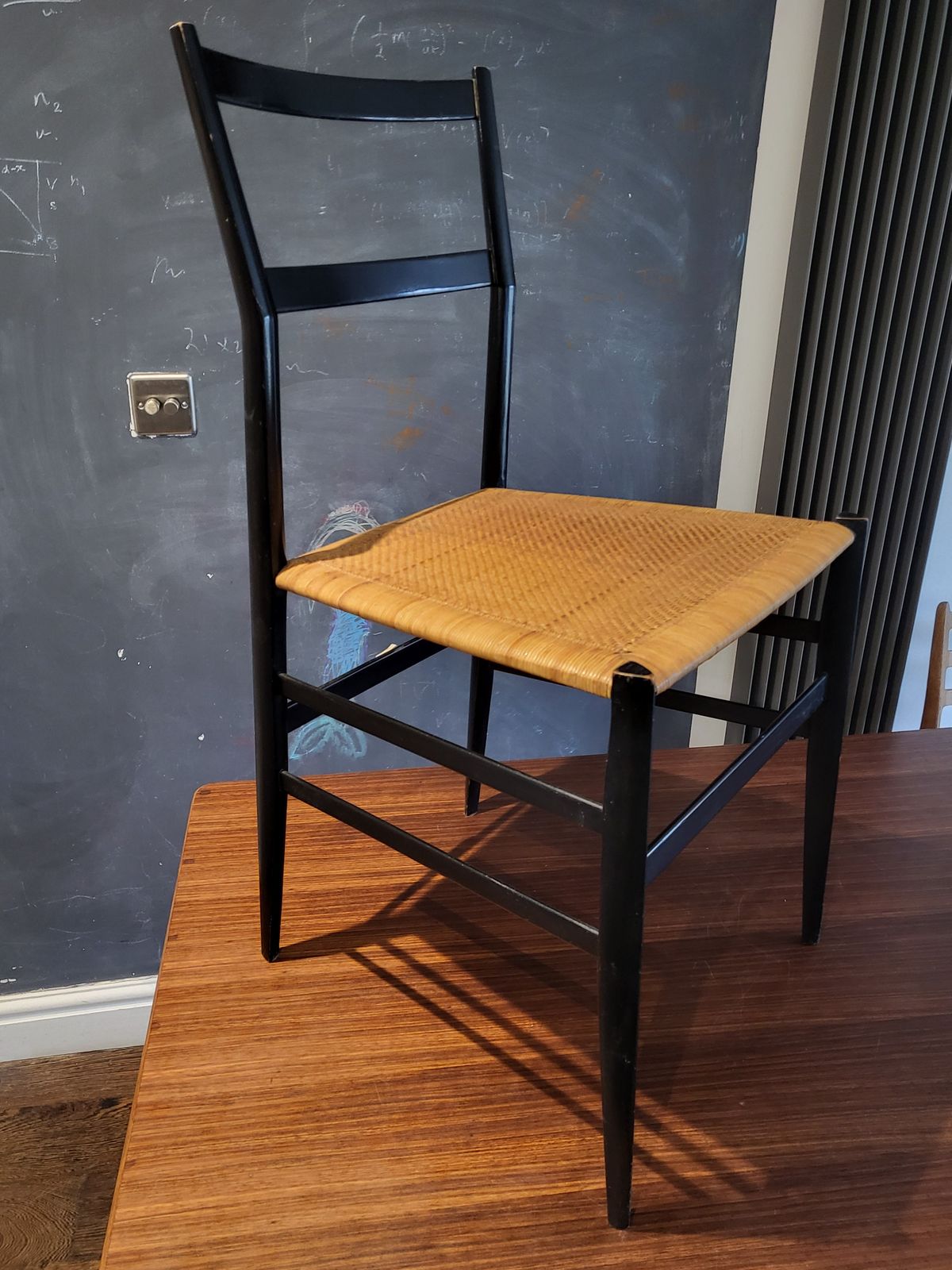 Gio Ponti Superleggera Chair, Ashwood And Rattan