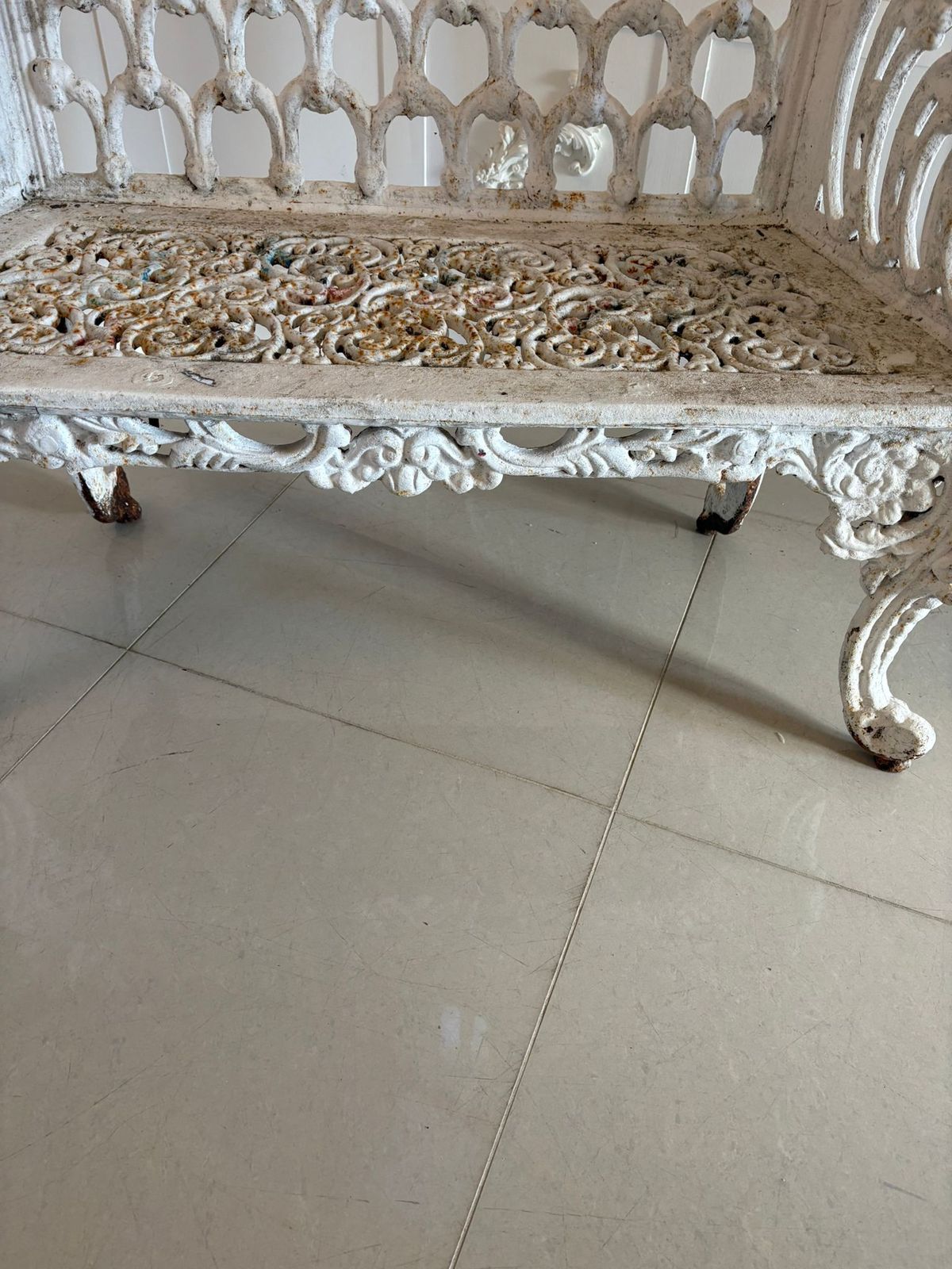 Superb Quality Antique 19th Century Ornate Cast Iron Garden Seat photo furniture