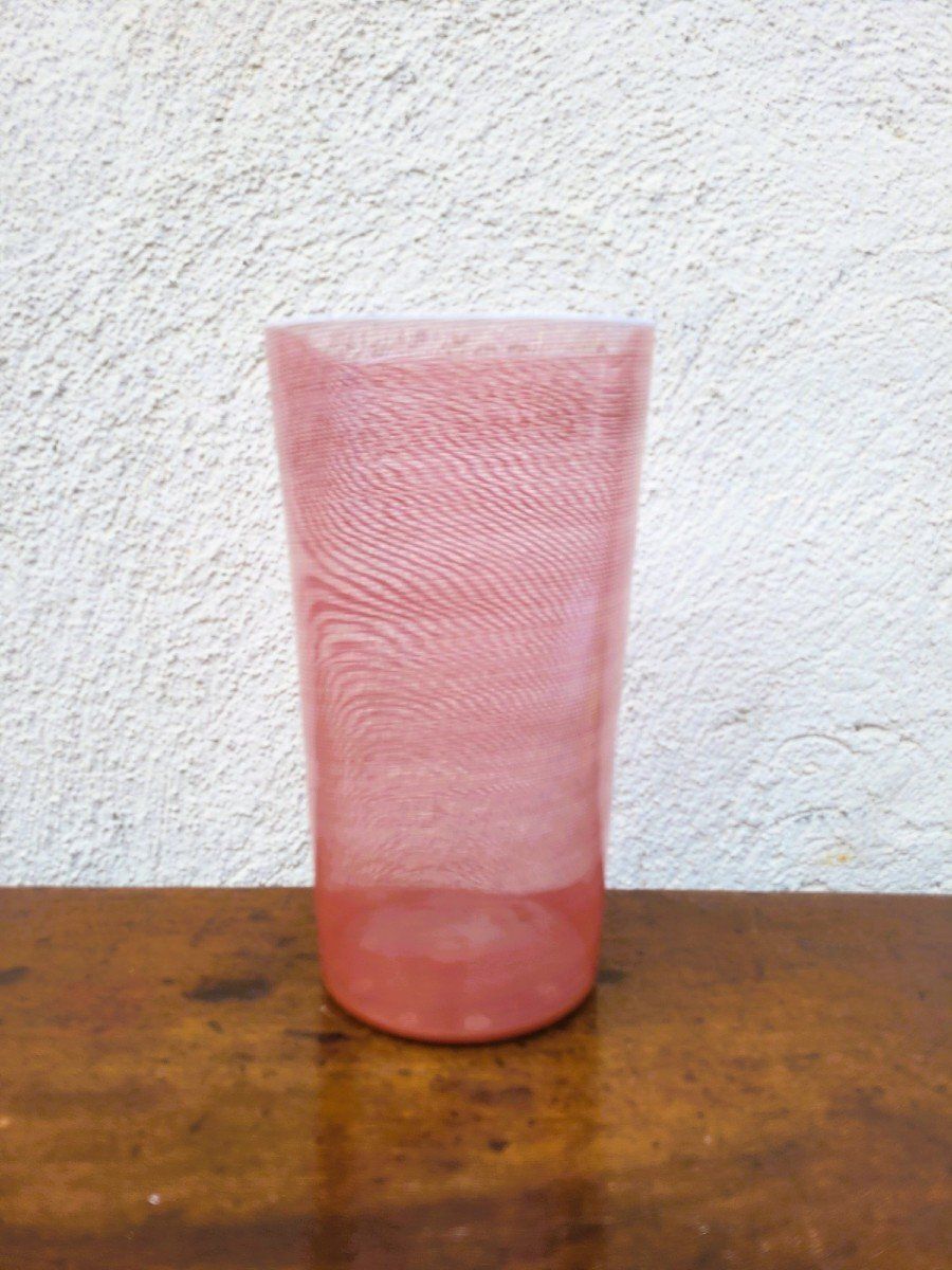 Barovier & Toso, Glass Vase With Filigree, 20th Century photo Home Decor