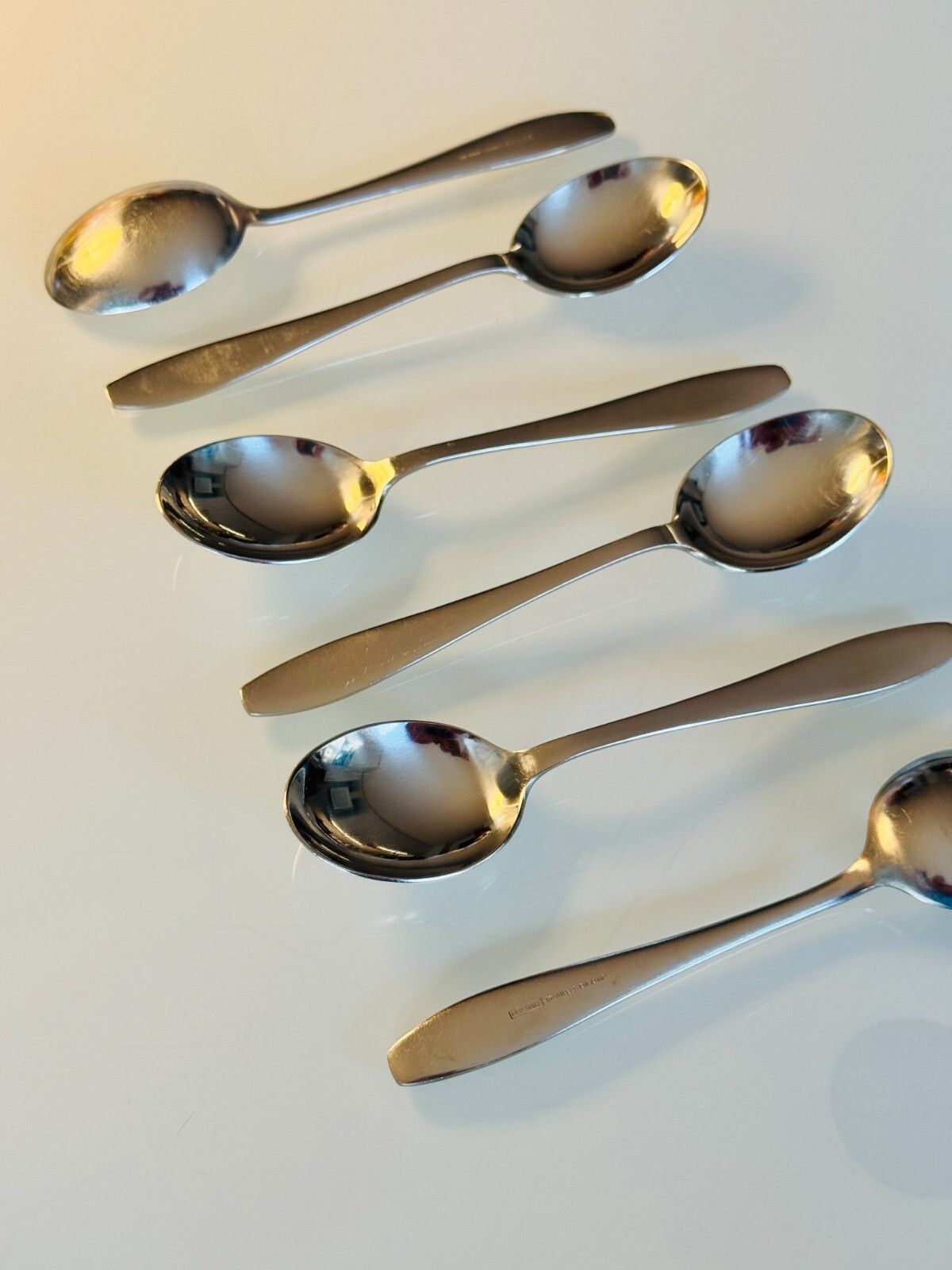 Set Of 6 Old Hall Campden Dessert Spoons, 17.5cm, Unboxed photo vintage