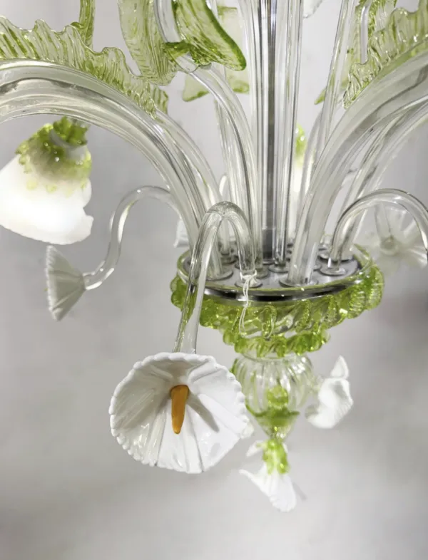 Mid Century Modern Chandelier, Italy, Murano Glass, 1950s photo for sale