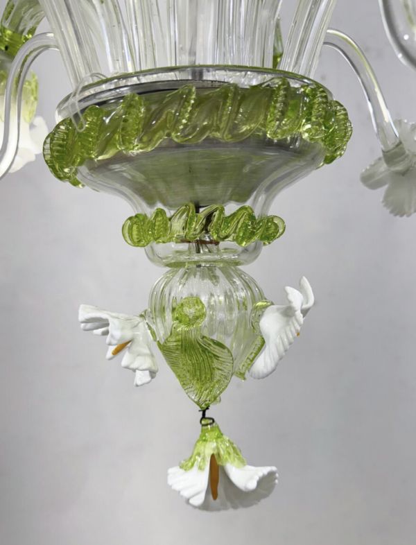 Mid Century Modern Chandelier, Italy, Murano Glass, 1950s photo vinterior