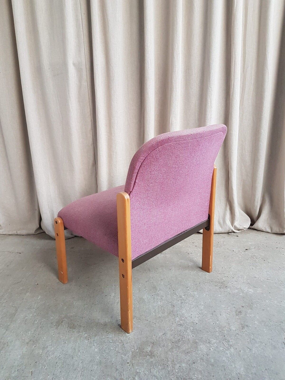 Vtg Late Mid Century Modernist Post Modern Studio Lounge Chair Retro R675 photo vinterior