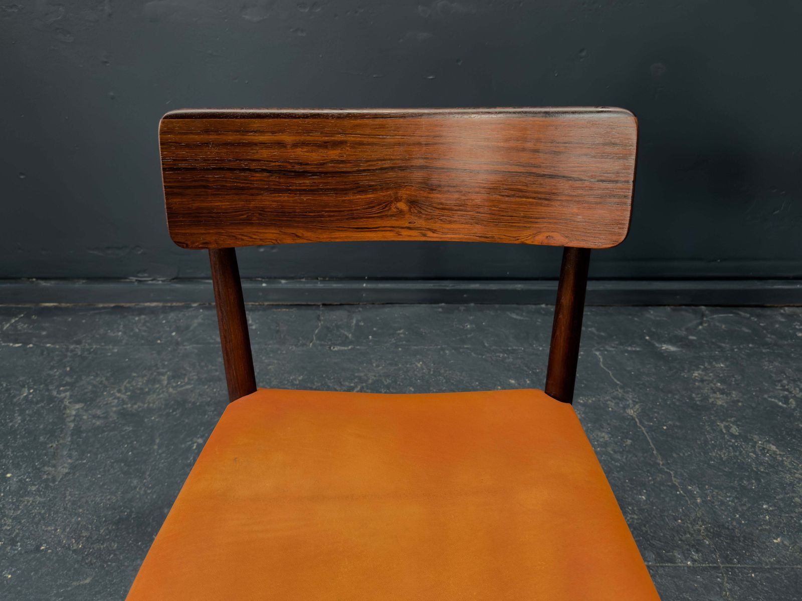 photo for sale Set Of 4 Rosewood And Leather Chairs