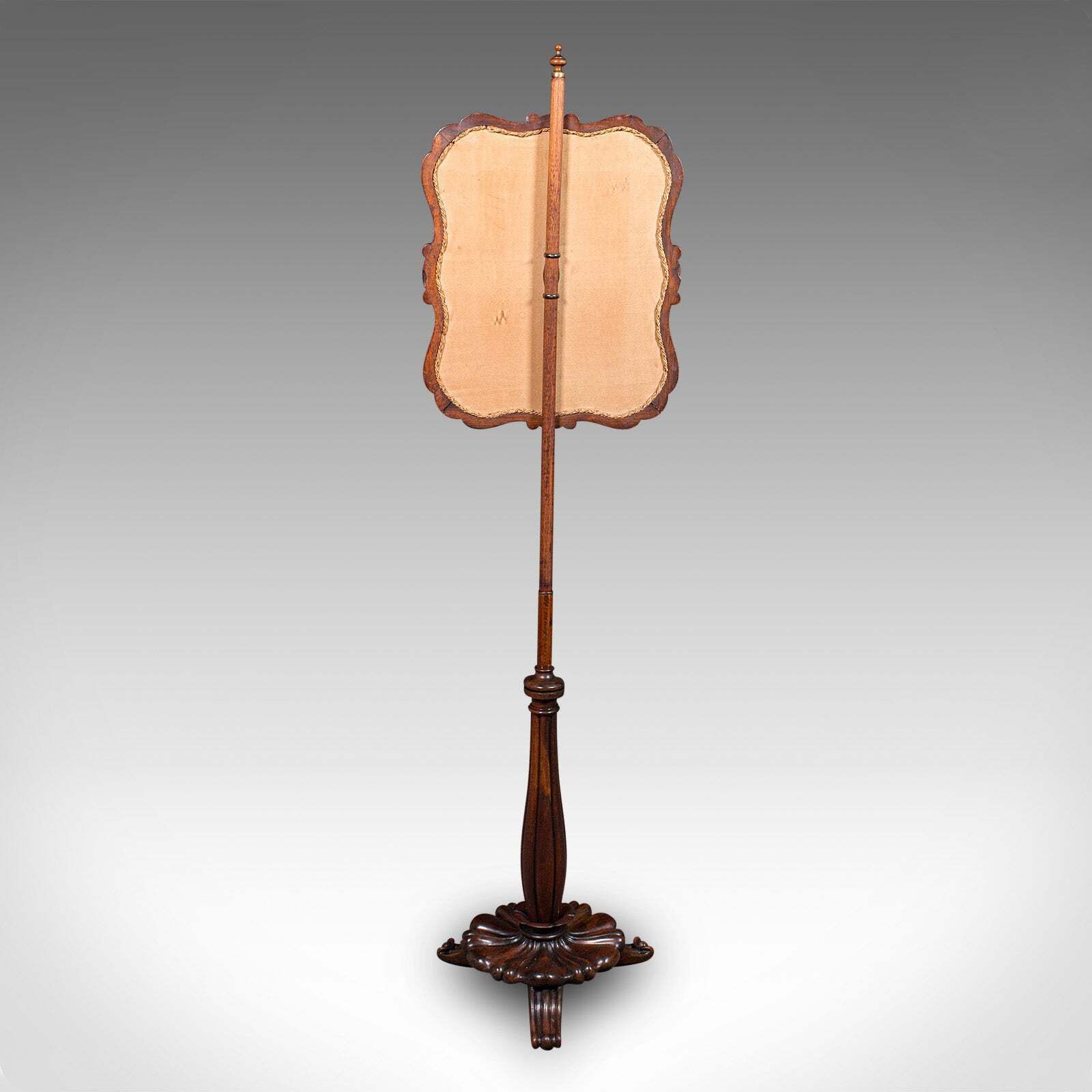 Antique Fireside Pole Screen, English, Needlepoint, Adjustable, William IV, 1835 photo 895.0