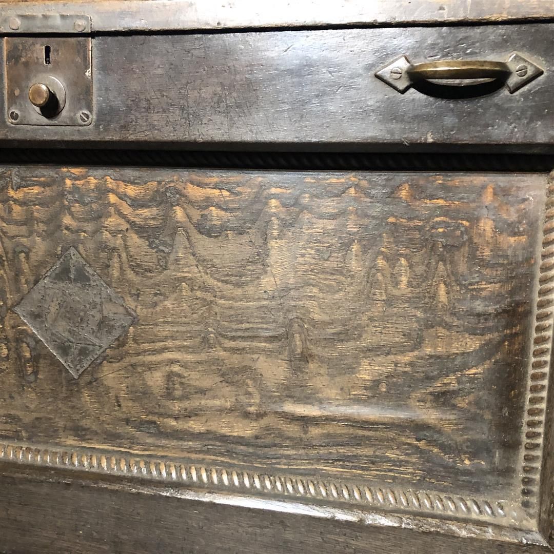 Antique Japanese Scribe's Tabletop Desk With Drawers 1920s photo for sale