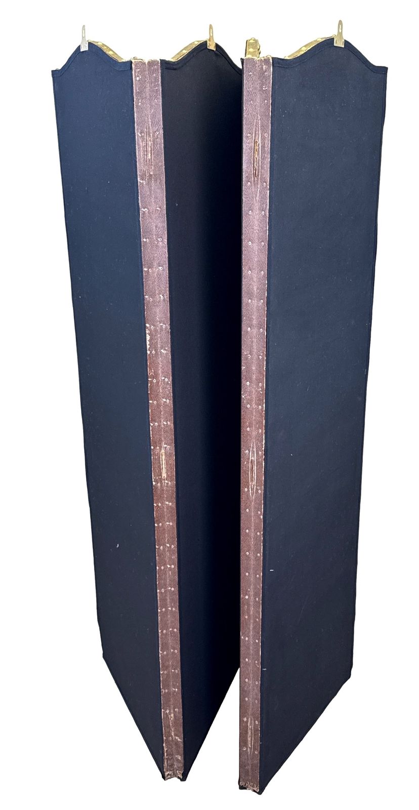 photo vintage Four Fold 19th Century Chinoiserie Leather Screen (England, Circa 1890)