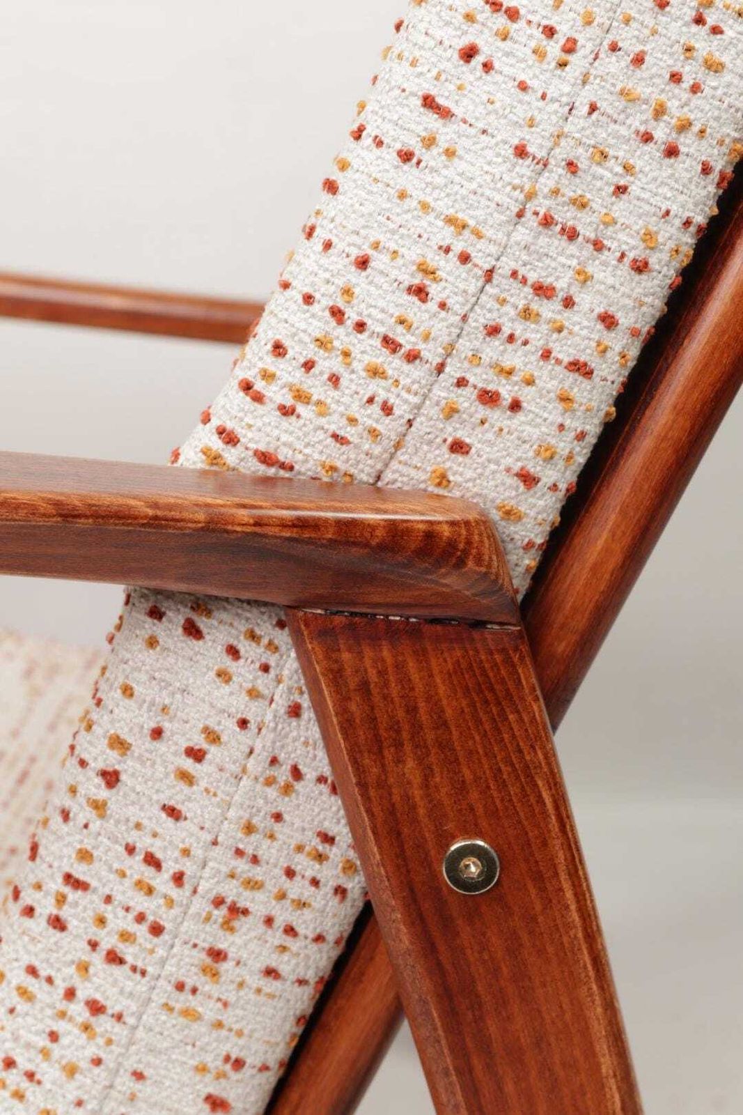 photo for sale Scandinavian Vintage Armchair Bouclè Cushions Dottin Mid Century Design